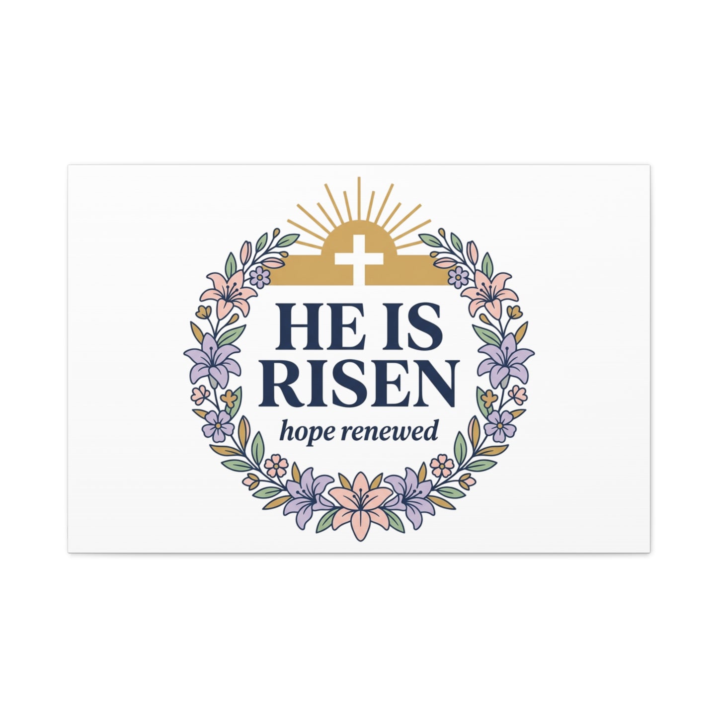He Is Risen Canvas | Christian Easter Wall Art, Resurrection Scripture