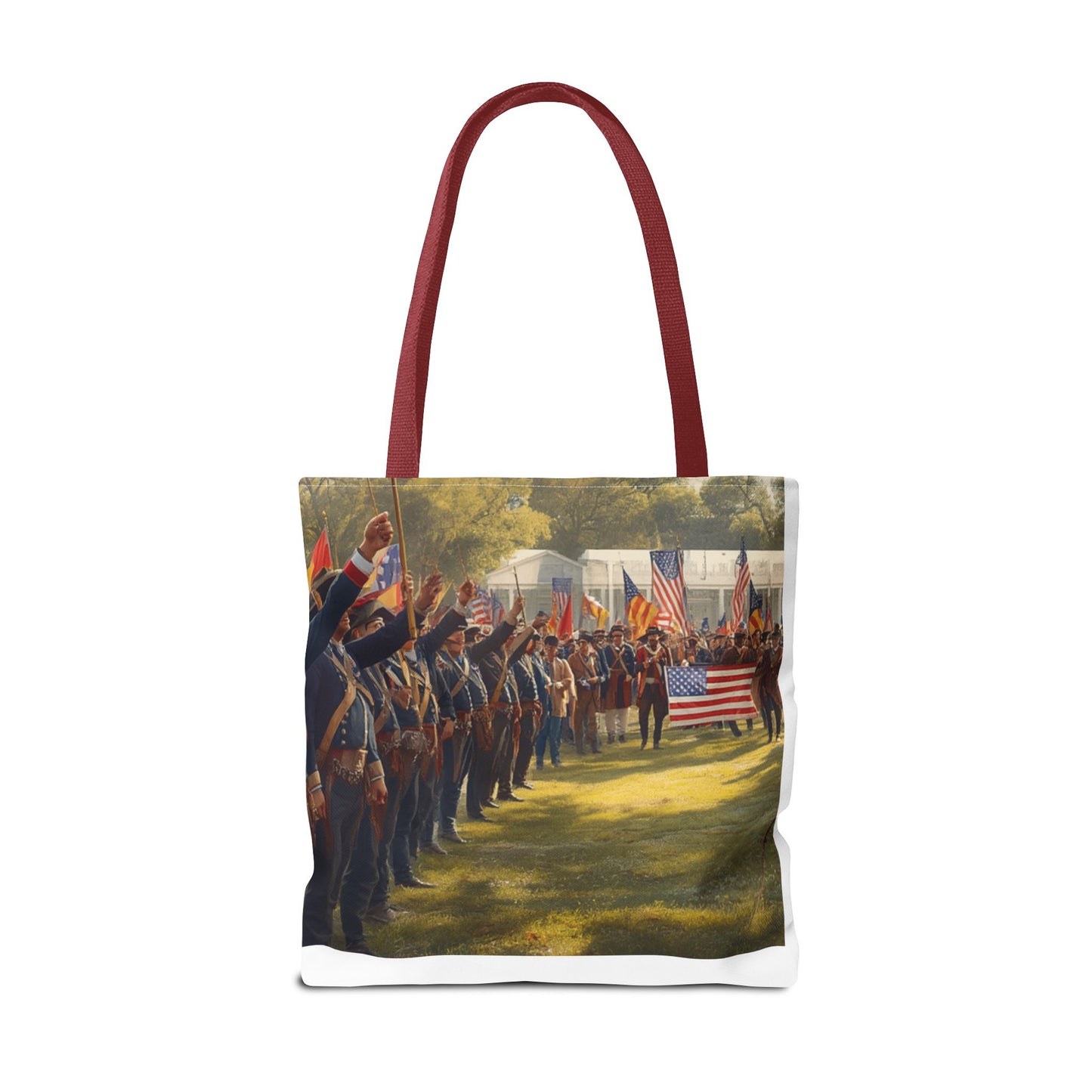 America 250 Years Flag Crossed Flags Patriotic Tote Bag | Independence Day