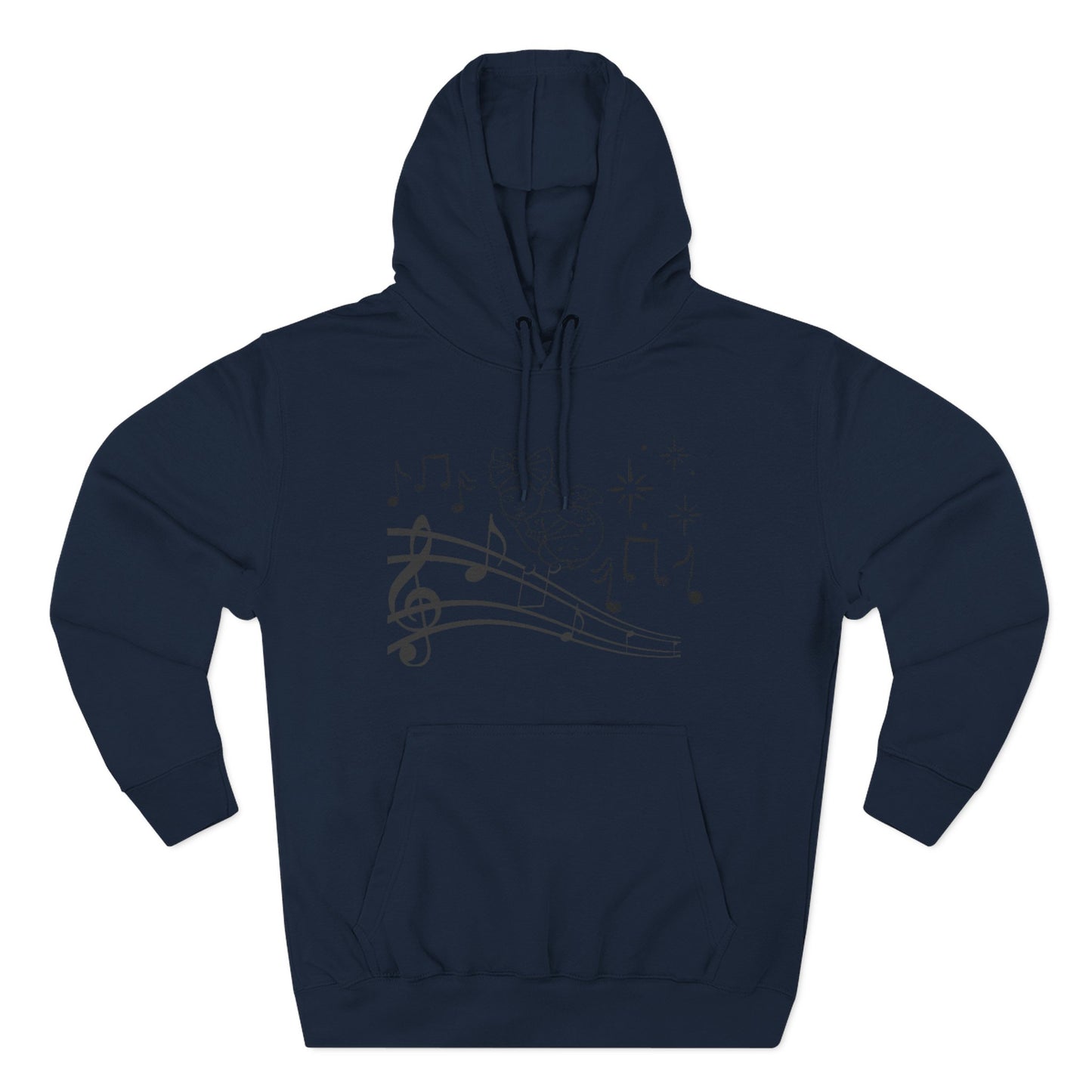 Musical Notes Hoodie – Cute Bunny on Staff Graphic Pullover
