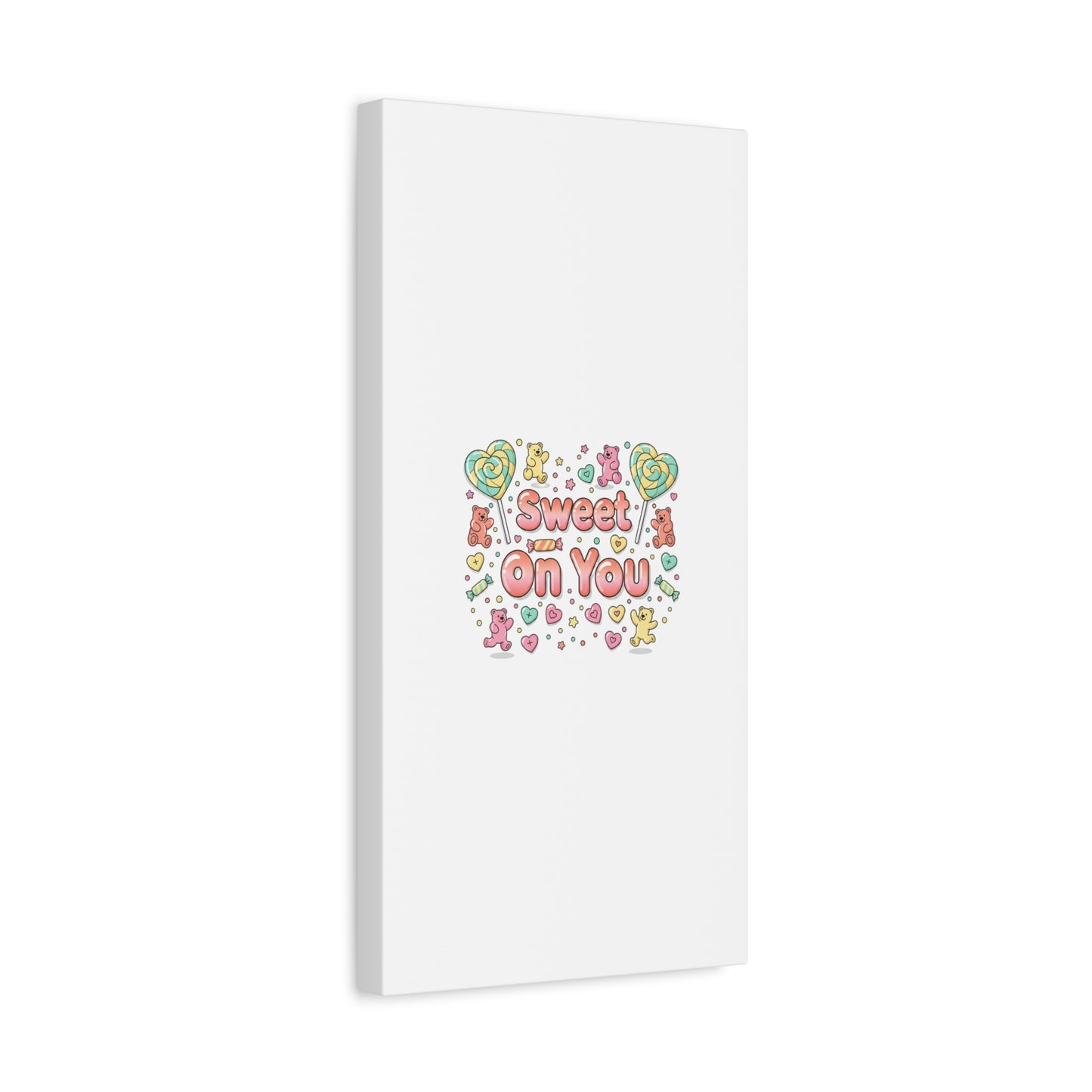 Sweet On You Canvas | Valentine Candycore heart candy pattern, pastel snackcore art