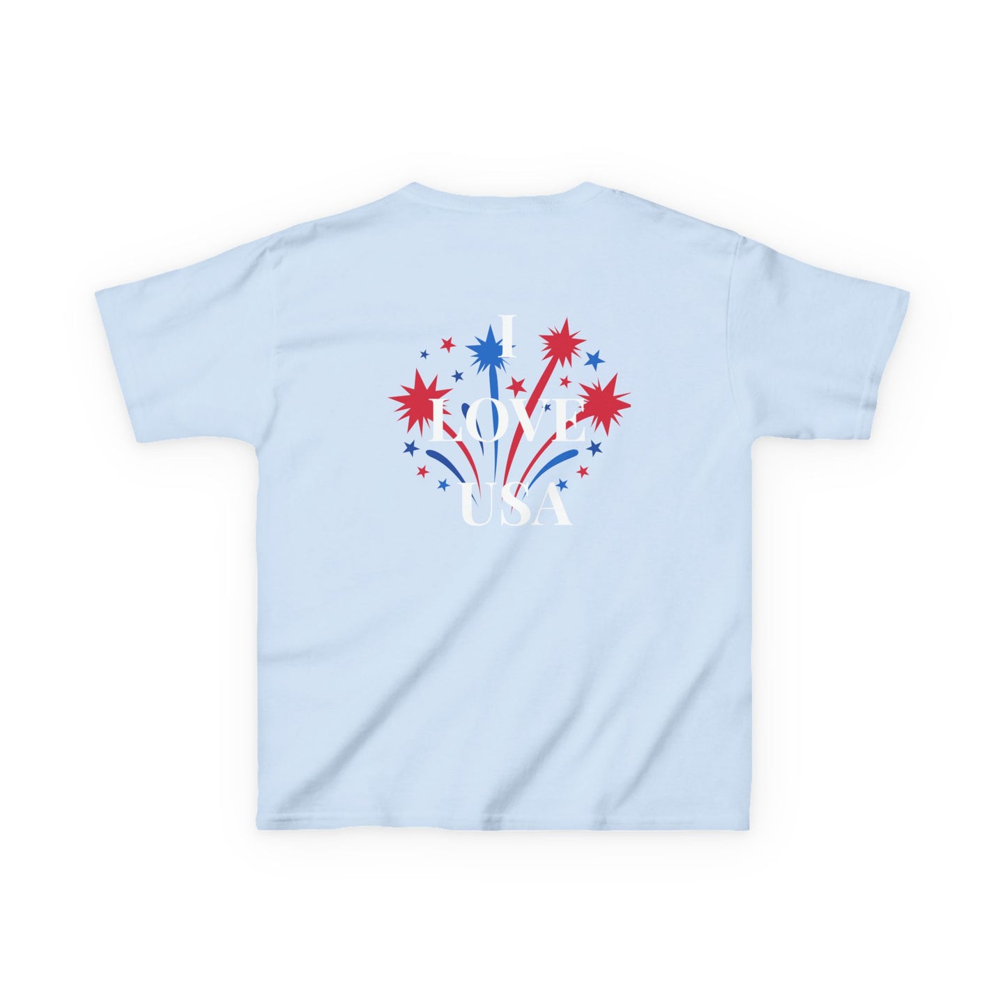 America 250 Kids Tee | Patriotic Fireworks Fourth of July Shirt