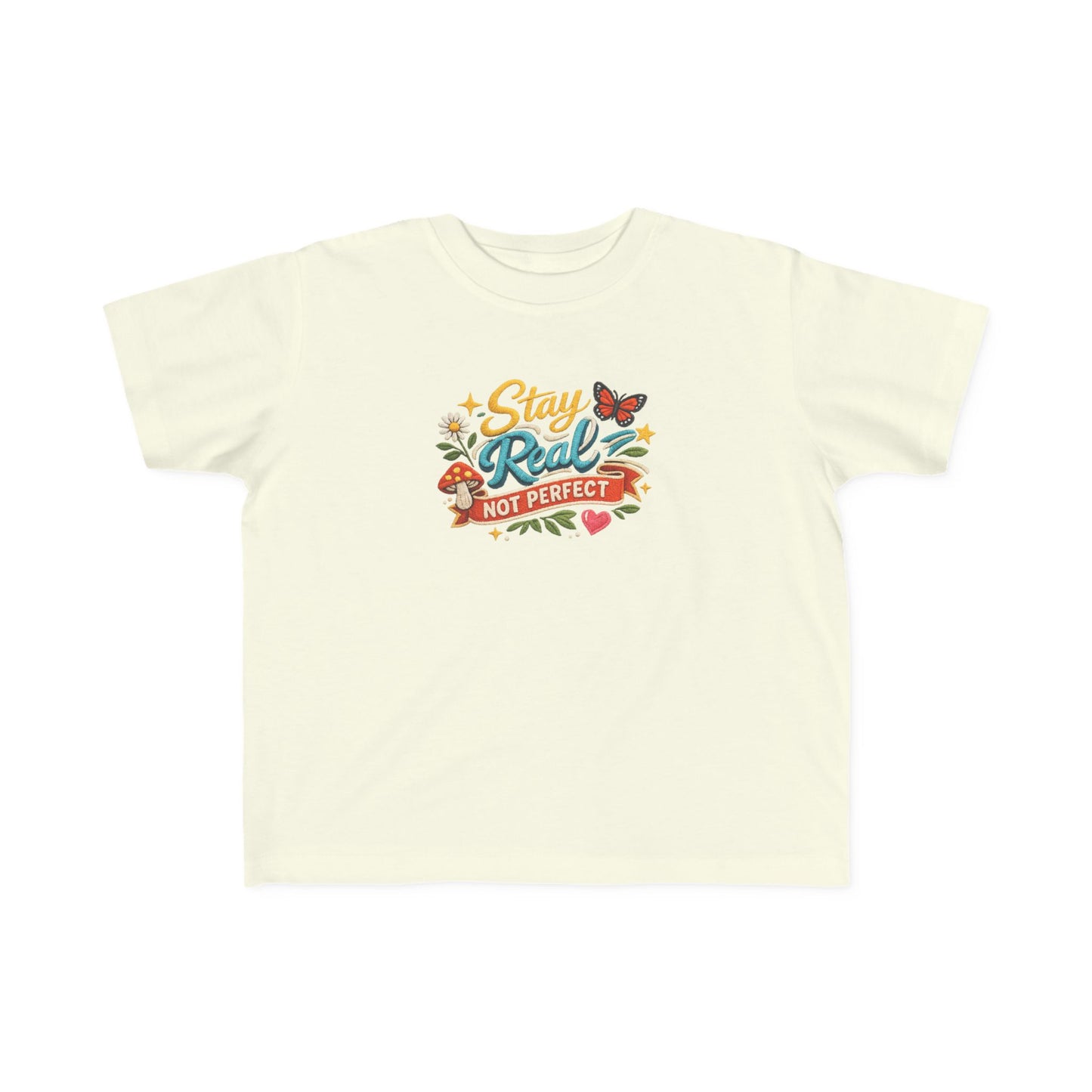 Dream Big Babe Toddler Tee | Retro Floral Butterfly Graphic