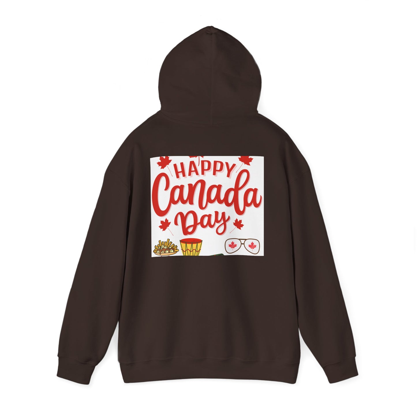 Canada Day Hoodie — "Happy Canada Day! Proud Canadian" Celebration Sweatshirt