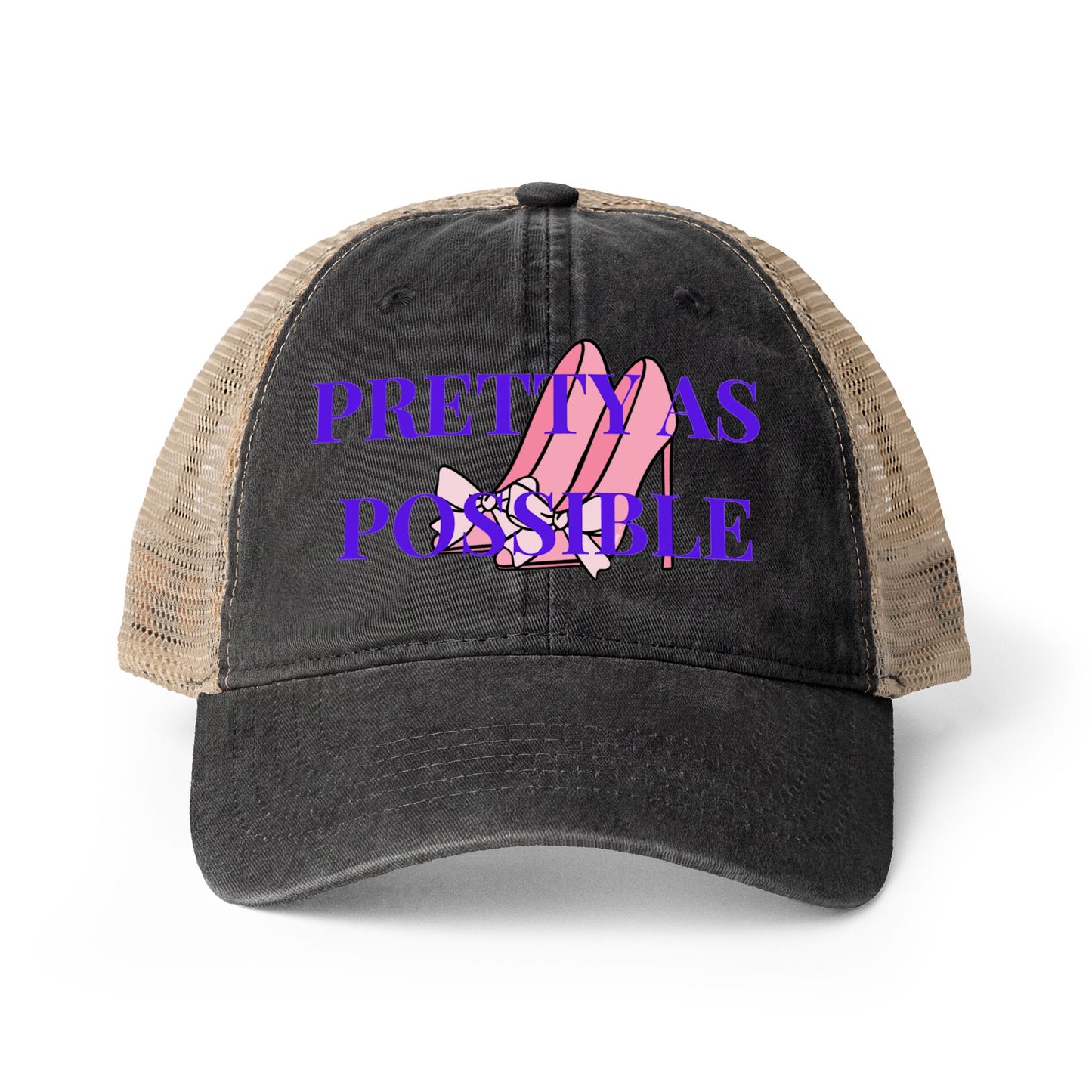 Pretty Is Possible Embroidered Trucker Hat  Inspirational Womens Cap Trendy  Hat  Cute Motivational Gif