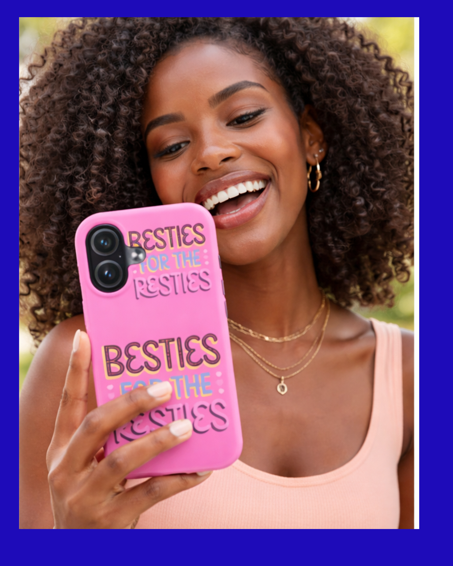 Besties for the Resties Phone Case iPhone 17 16 15 14 Cute Girly Aesthetic Case Gift for Best Friend Pink Black Yellow Trendy Protective Cover