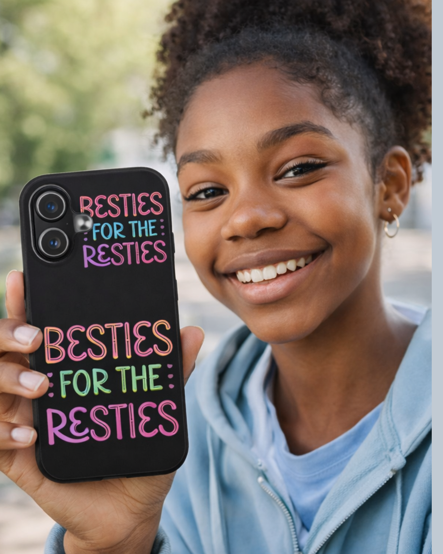Besties for the Resties Phone Case iPhone 17 16 15 14 Cute Girly Aesthetic Case Gift for Best Friend Pink Black Yellow Trendy Protective Cover
