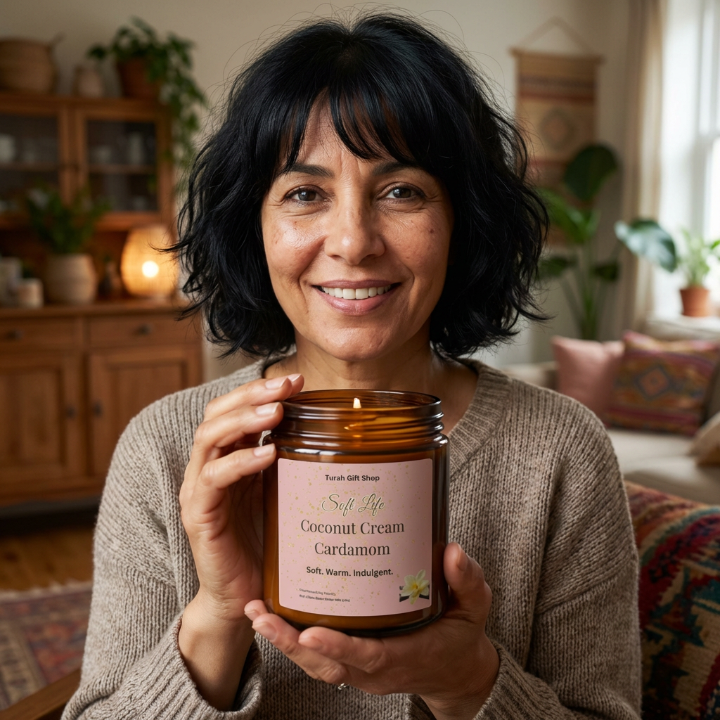 Luxury Mother’s Day Candle Gift | Blush Pink Gold Soy Candle | Relaxing Spa Candle for Mom
