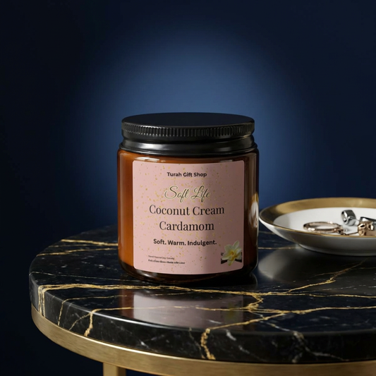 Luxury Mother’s Day Candle Gift | Blush Pink Gold Soy Candle | Relaxing Spa Candle for Mom