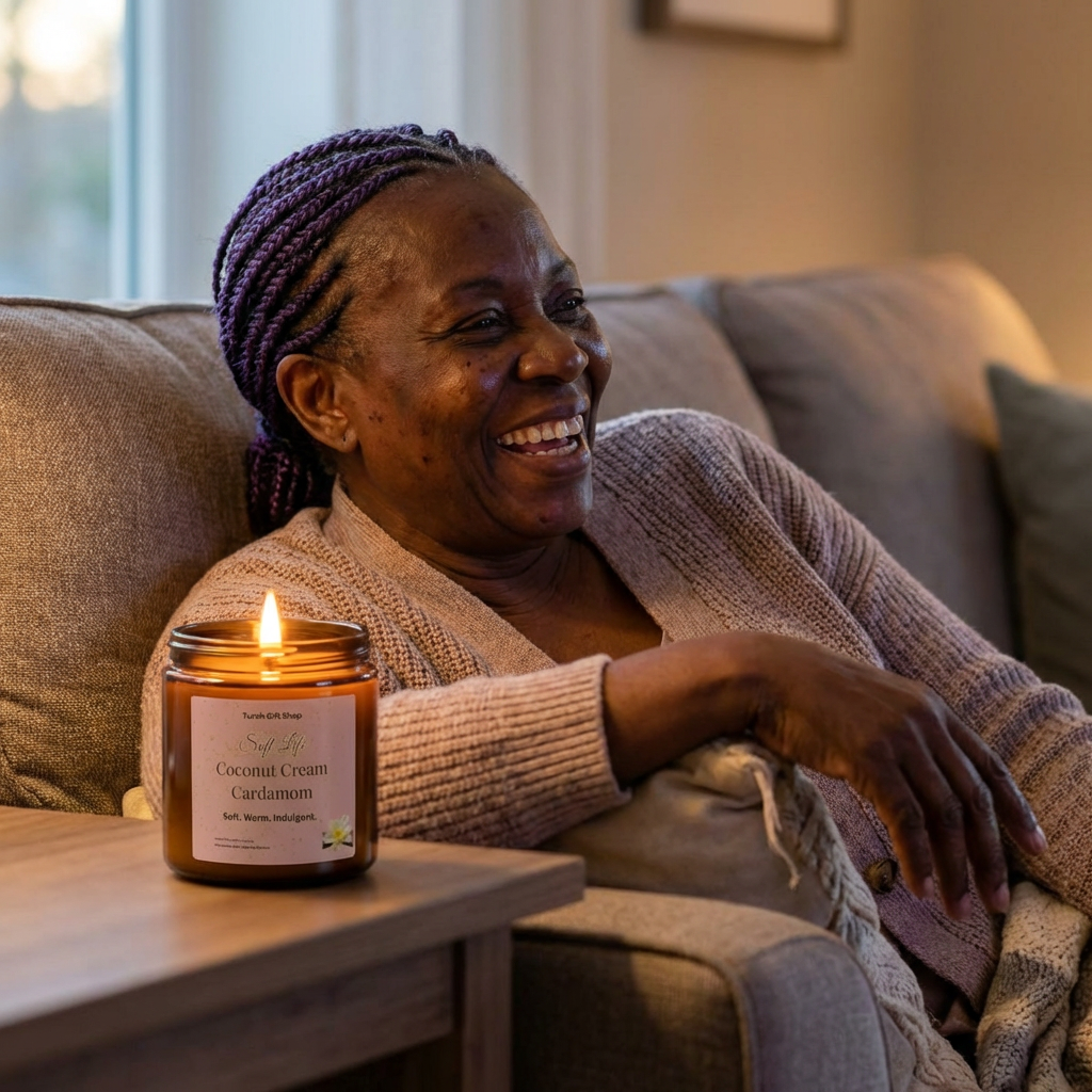 Luxury Mother’s Day Candle Gift | Blush Pink Gold Soy Candle | Relaxing Spa Candle for Mom