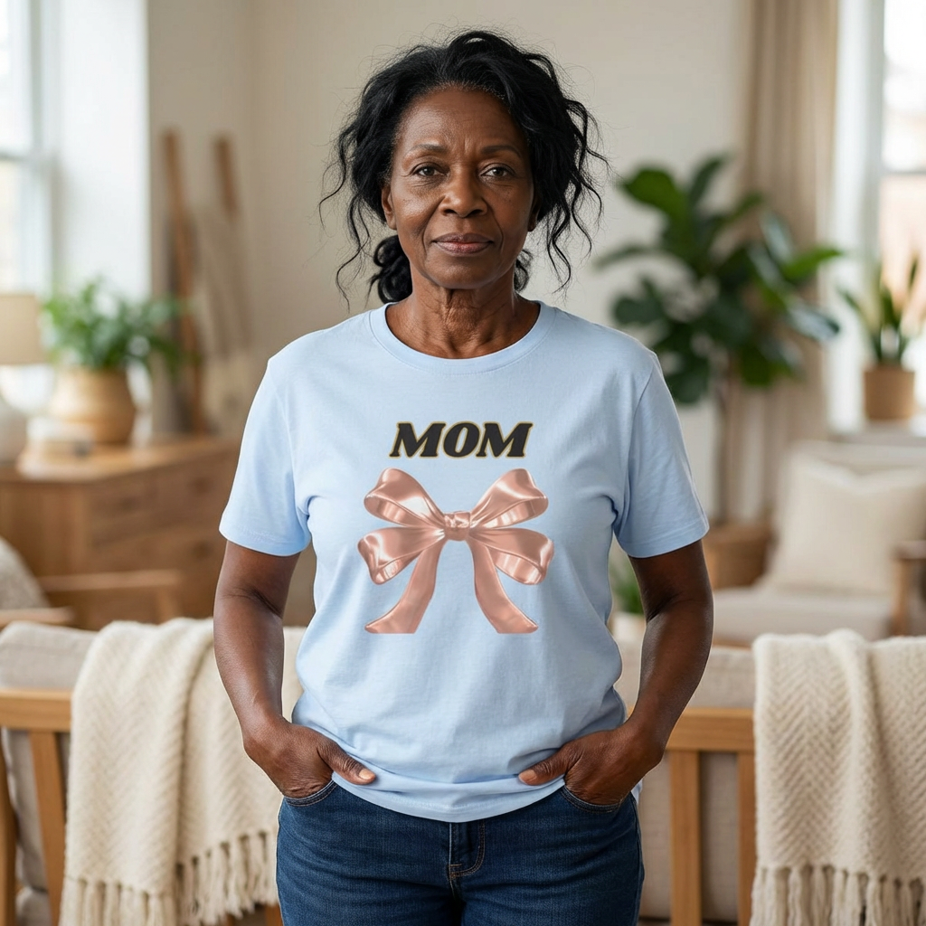 Mom Rose Gold Bow T-Shirt