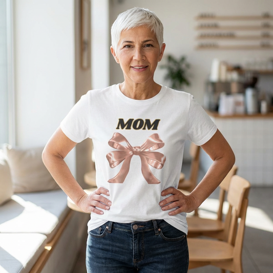 Mom Rose Gold Bow T-Shirt