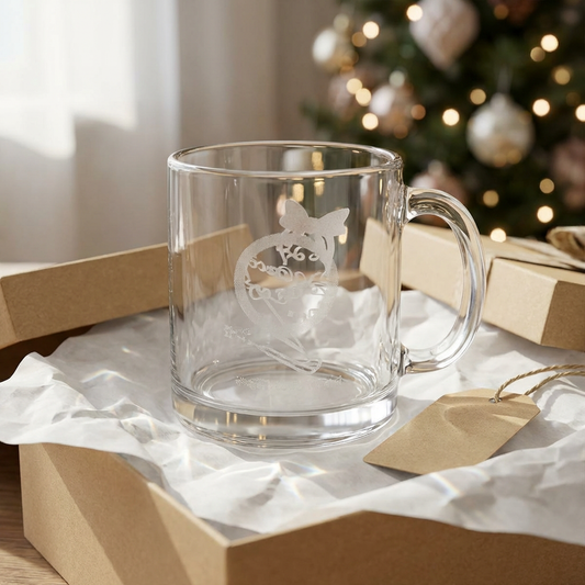 Glass Coffee Mug, 12.25oz (Engraving)