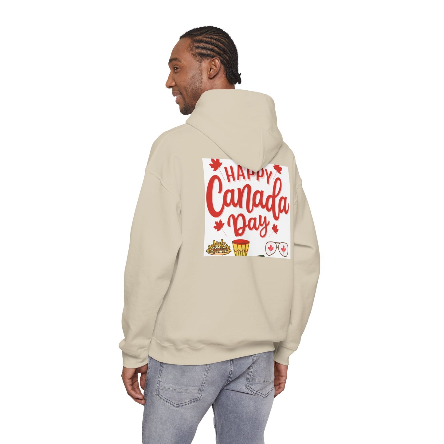Canada Day Hoodie — "Happy Canada Day! Proud Canadian" Celebration Sweatshirt
