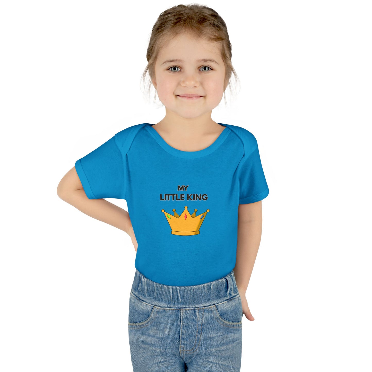 Infant Bodysuit — "My Little King" Baby Onesie