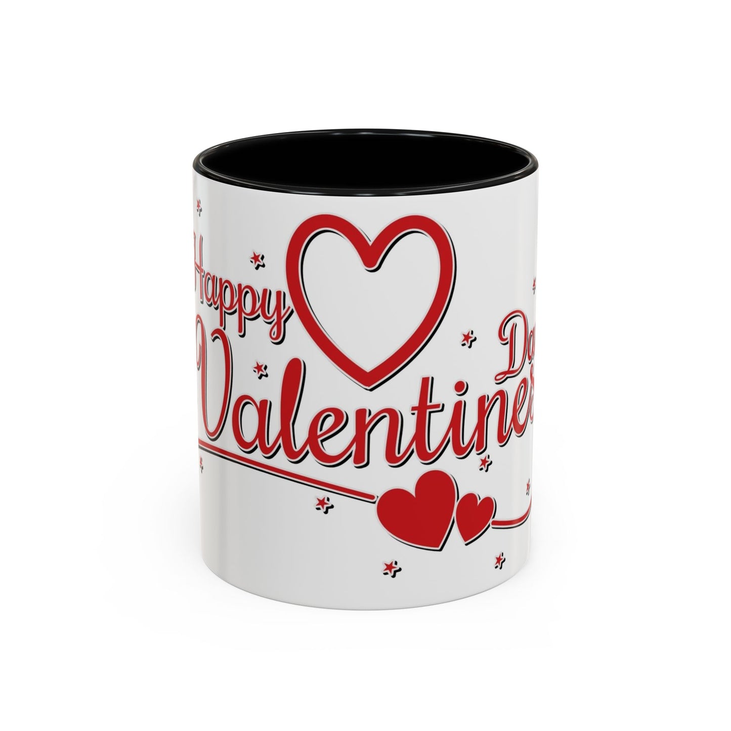 Happy Valentine's Day Heart Design Mug | Accent Coffee Mug 11oz/15oz