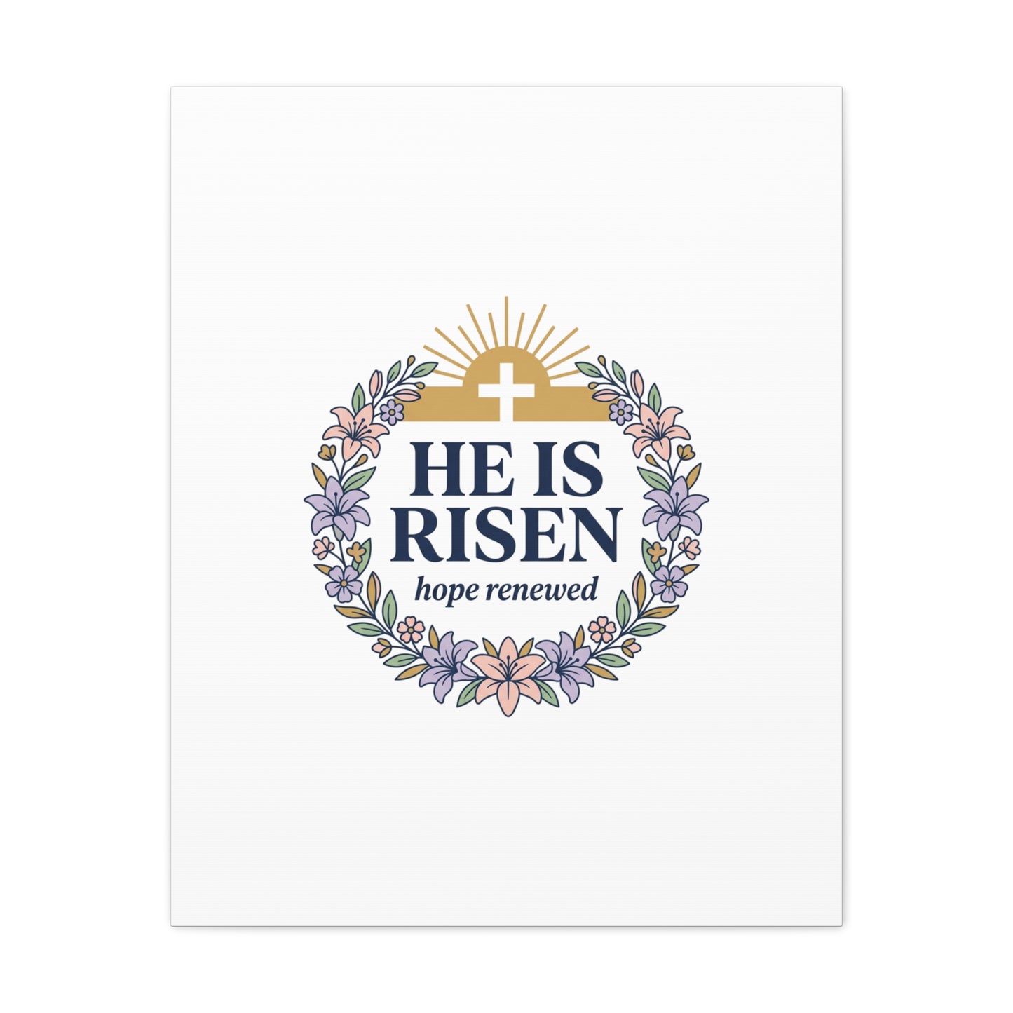 He Is Risen Canvas | Christian Easter Wall Art, Resurrection Scripture
