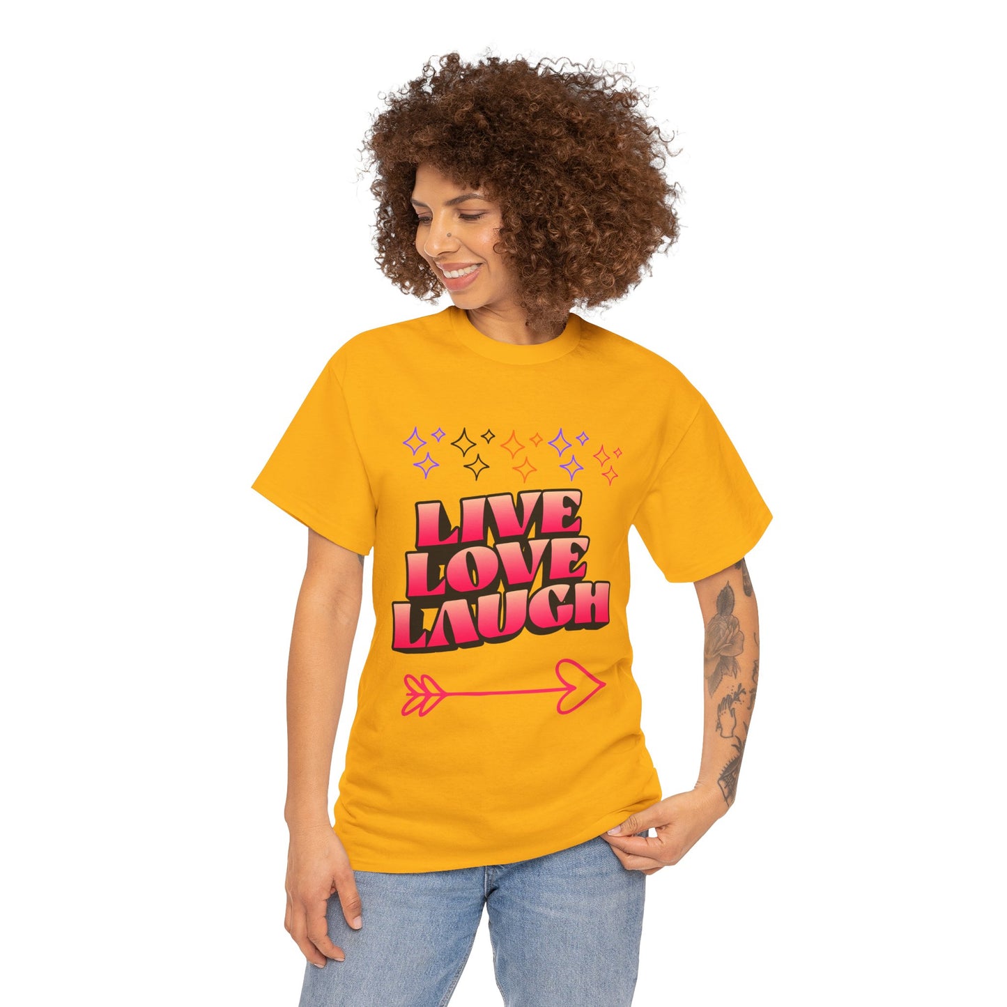 Live Love Laugh Women's Tee — Inspirational Graphic T-Shirt