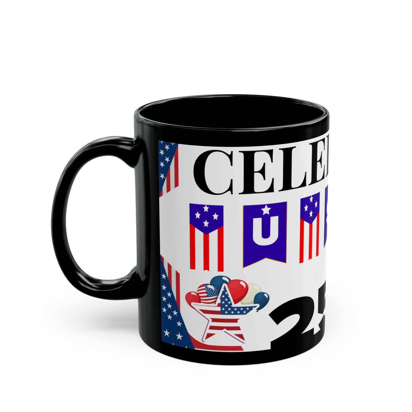 Celebrate USA 250 Mug | American Flag Fireworks Independence Day