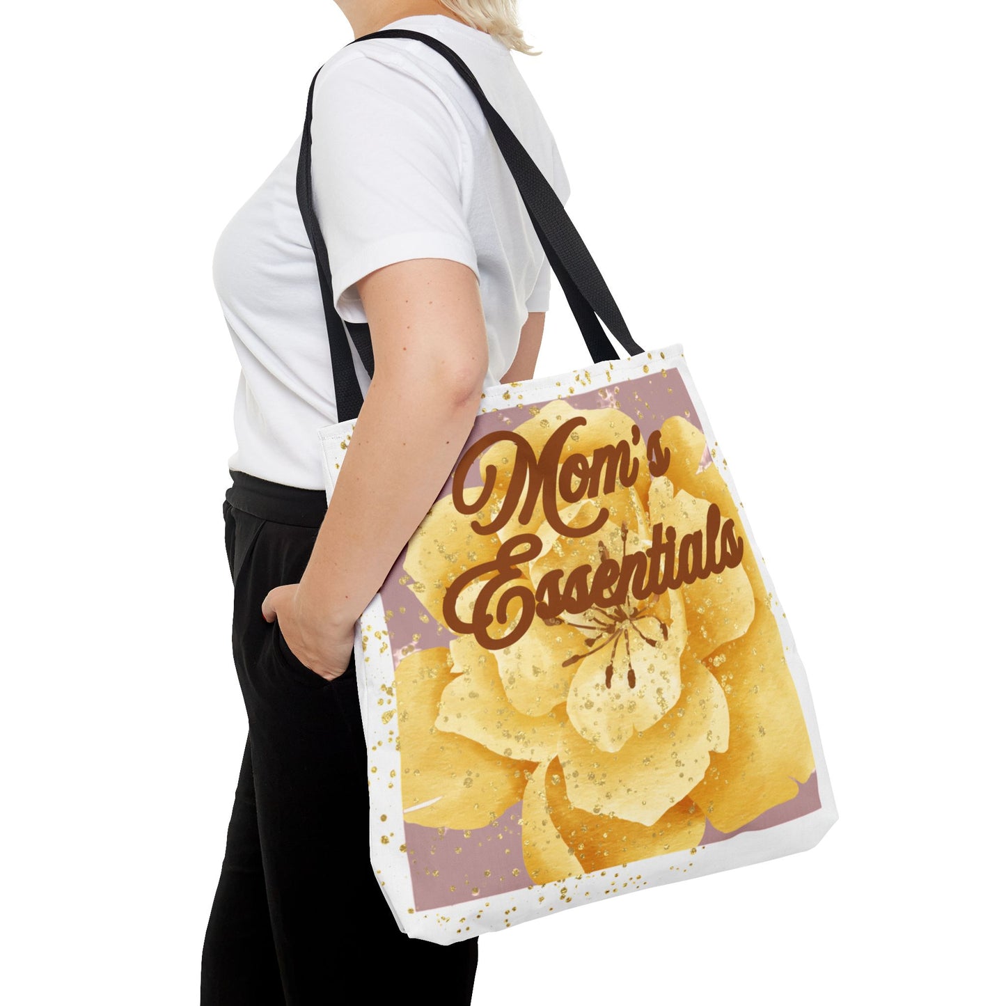Mom Tote Bag | Mother’s Day Gift | Blush Pink Gold Minimal Tote | Everyday Mom Bag