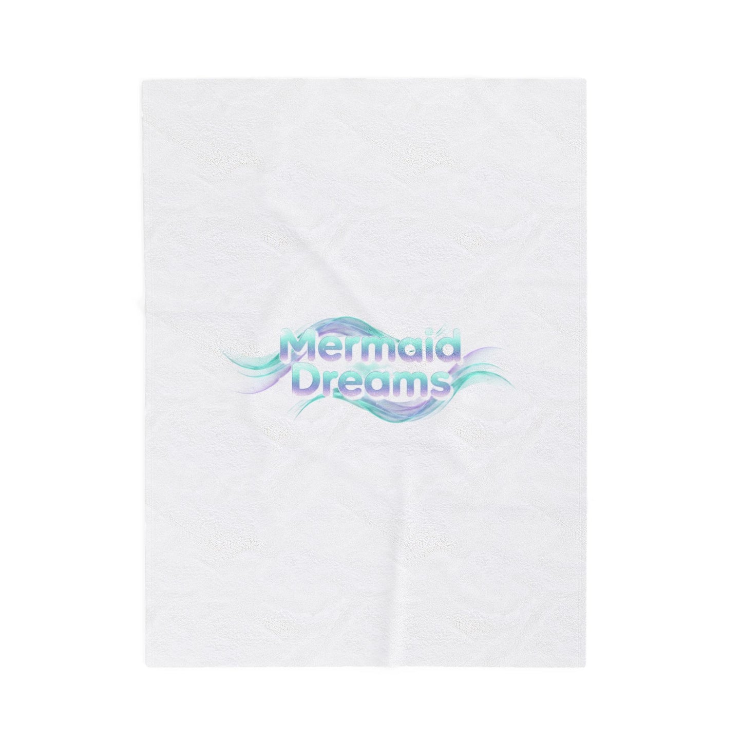 Mermaid Dreams Blanket | iridescent text, pearly word accent