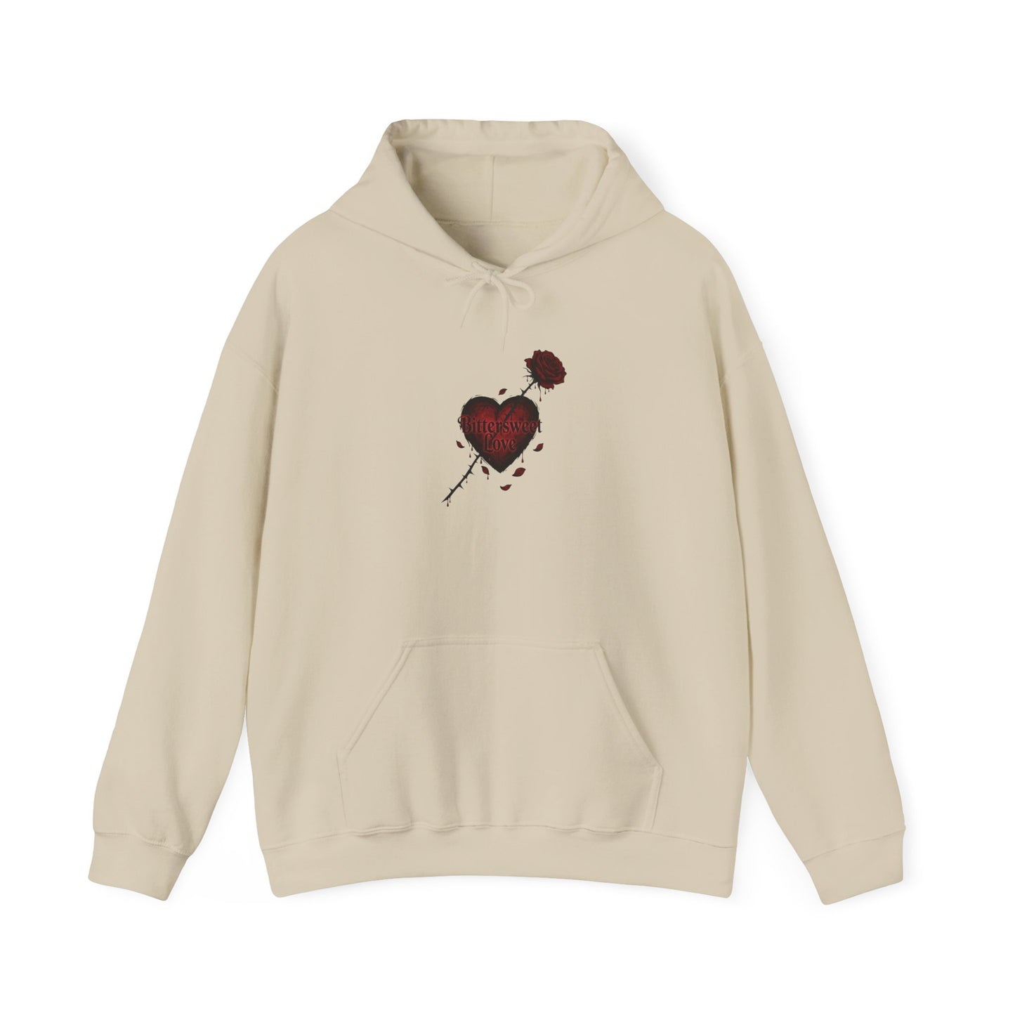 Bleeding Heart Sketch Hoodie | goth valentine, dark romance