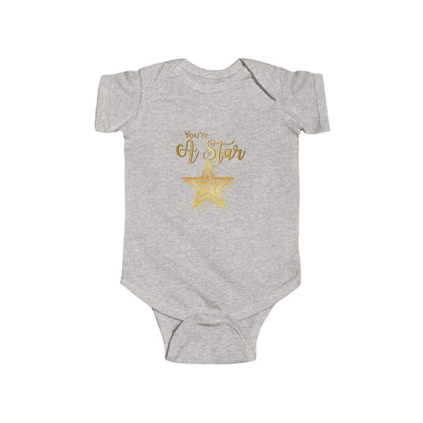 'You're a Star' Gold Baby Onesie — Infant Bodysuit