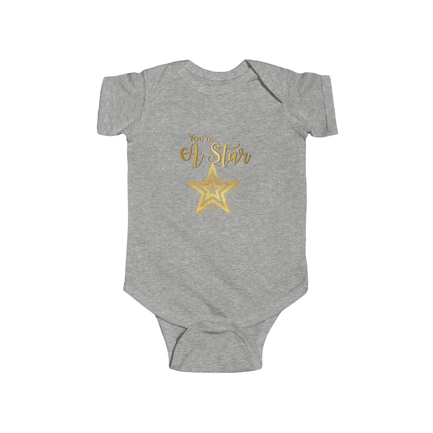 'You're a Star' Gold Baby Onesie — Infant Bodysuit