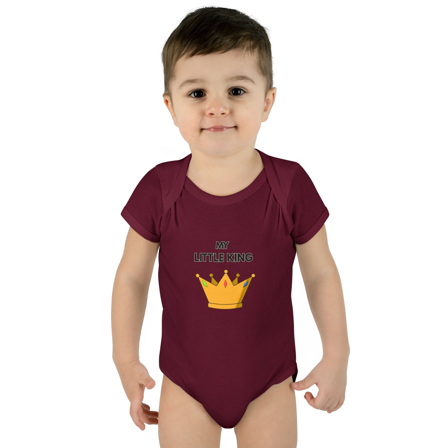 Infant Bodysuit — "My Little King" Baby Onesie