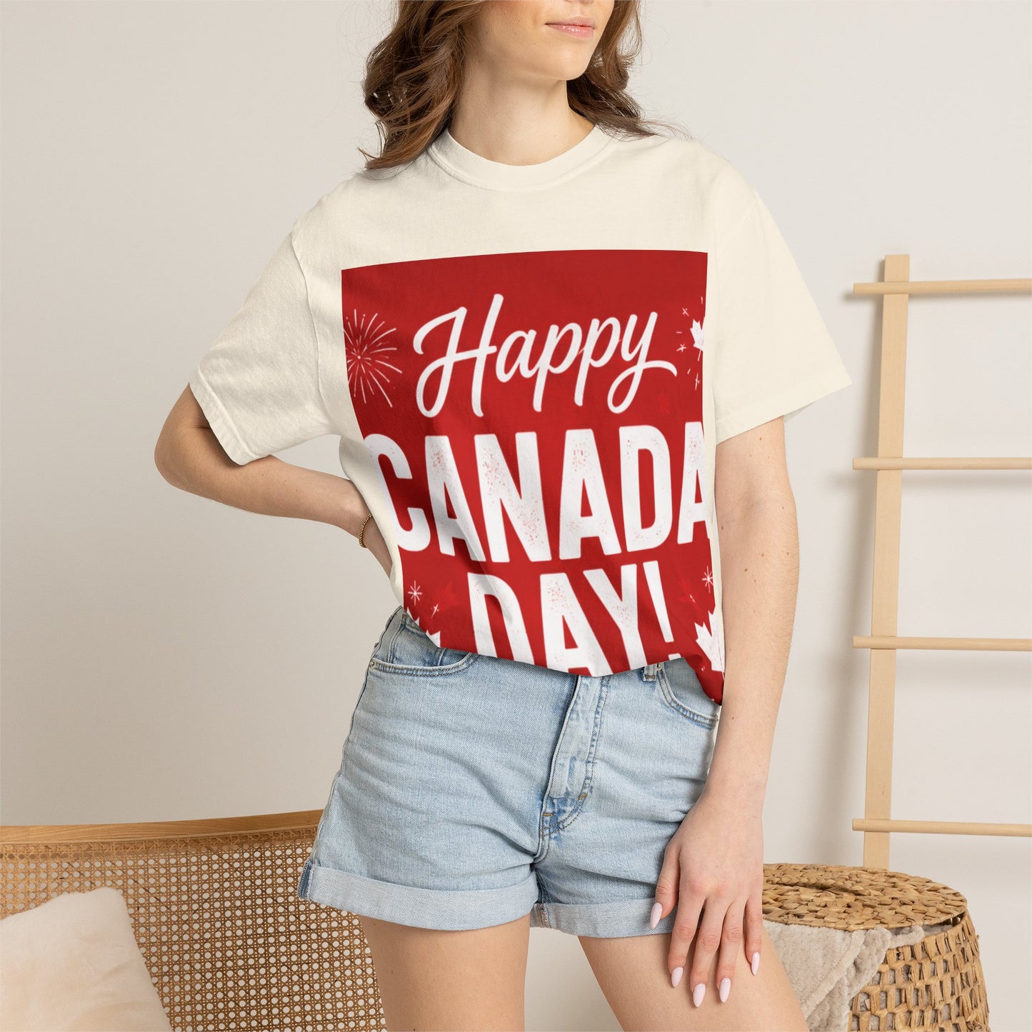Happy Canada Day T-Shirt — Red Maple Leaf Canada Day Tee