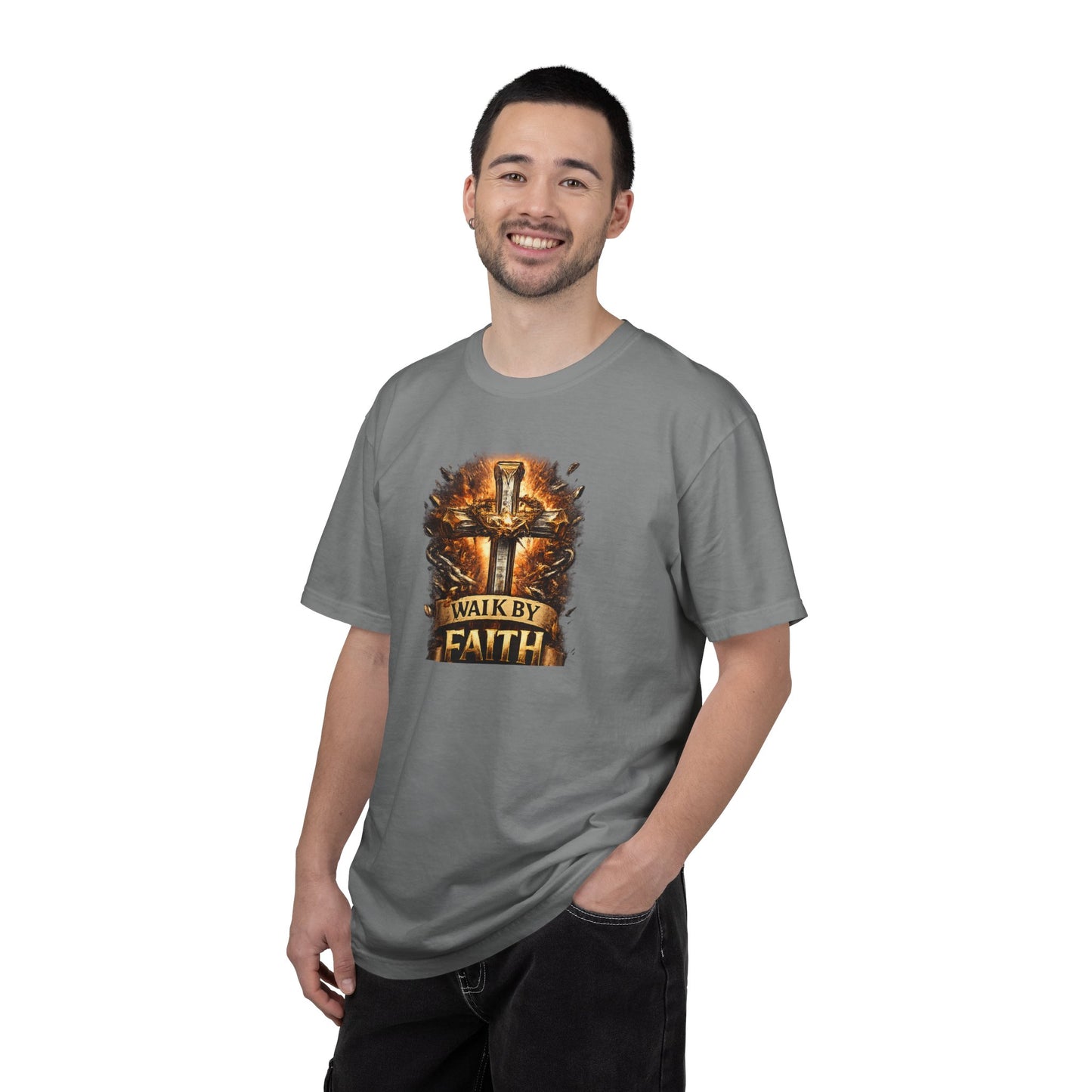 Walk By Faith T-Shirt — Christian Armor Graphic Tee