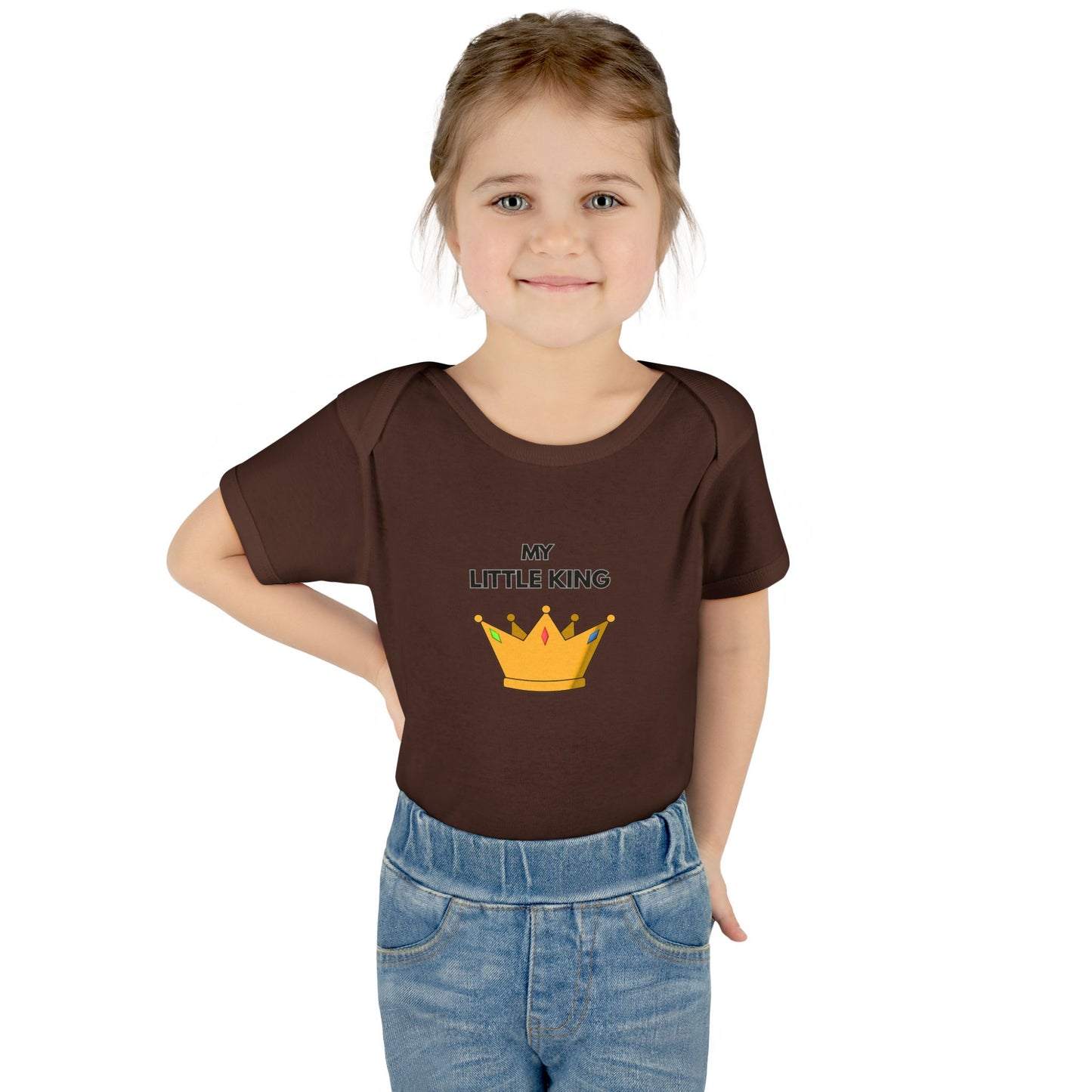 Infant Bodysuit — "My Little King" Baby Onesie
