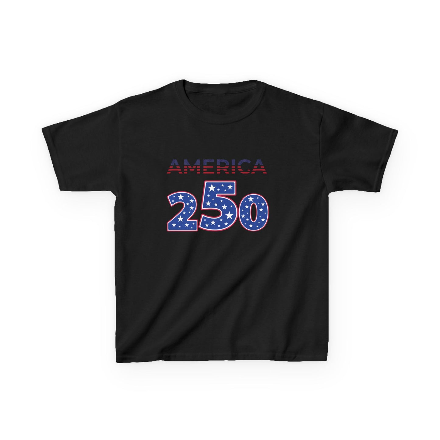 America 250 Kids Tee | Patriotic Fireworks Fourth of July Shirt