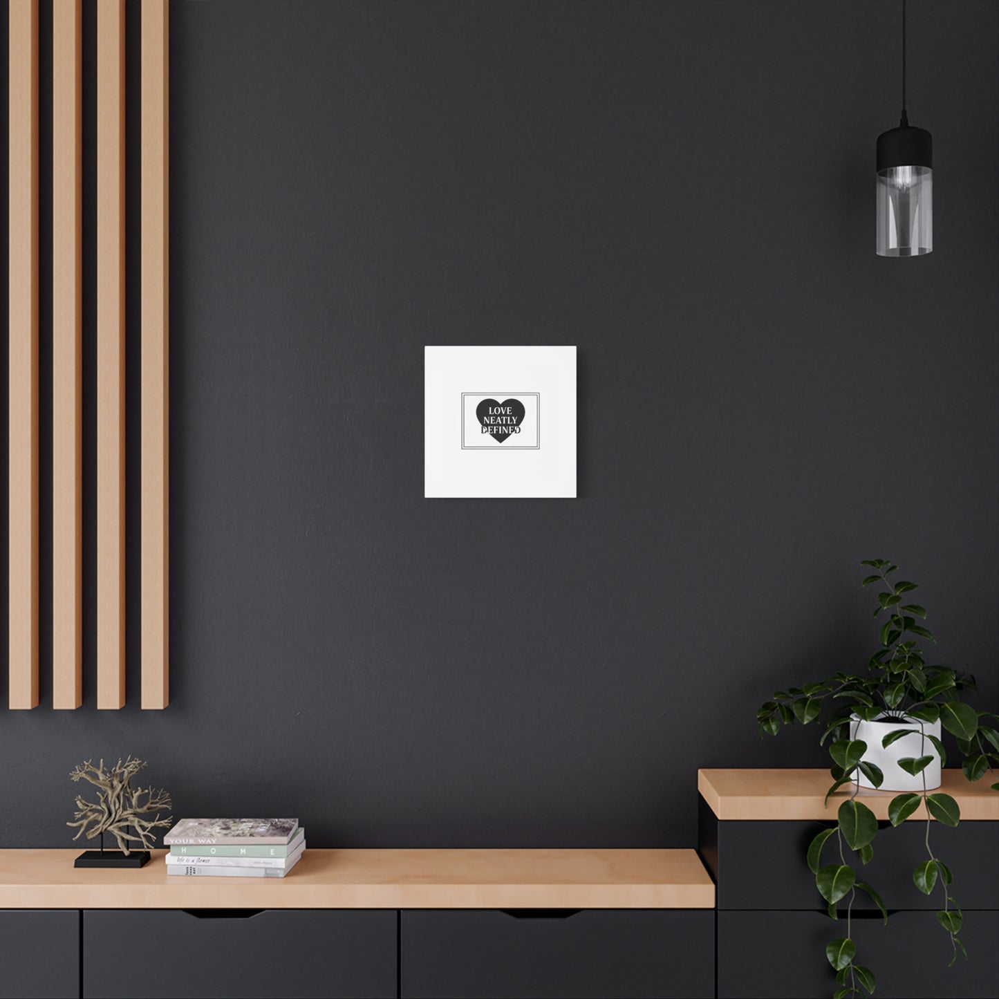 Love Neatly Defined Canvas, editorial black and white love print | elegant typography poster