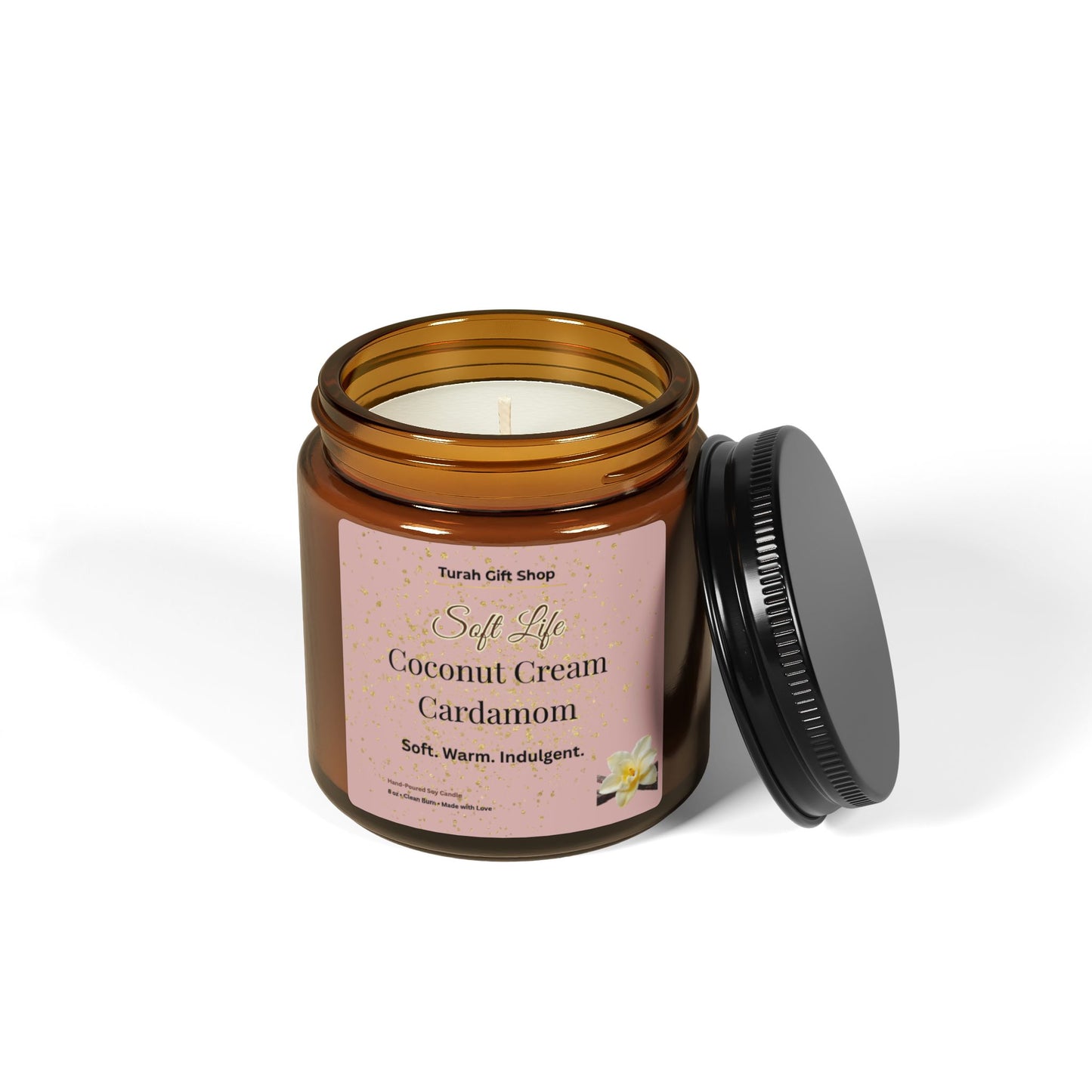 Luxury Mother’s Day Candle Gift | Blush Pink Gold Soy Candle | Relaxing Spa Candle for Mom