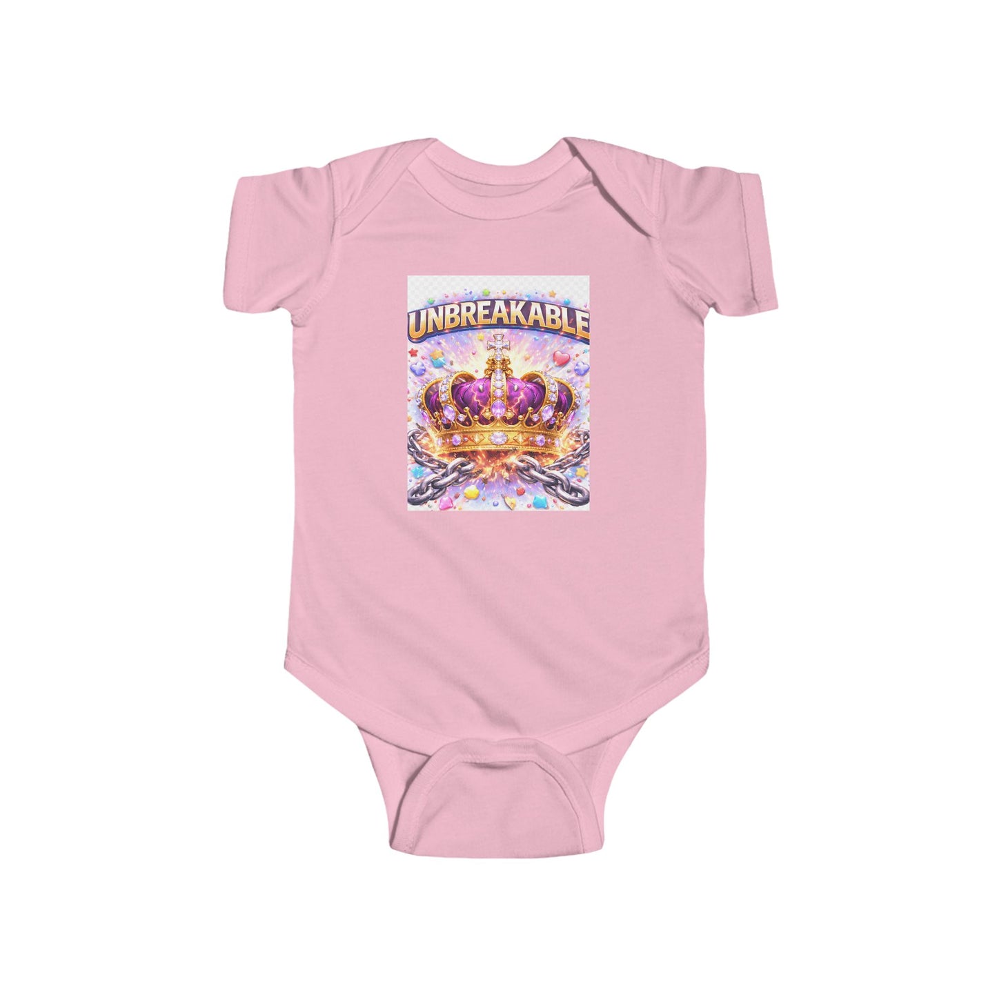 Unbreakable Crown Infant Bodysuit — Baby Onesie with Royal Crown Graphic