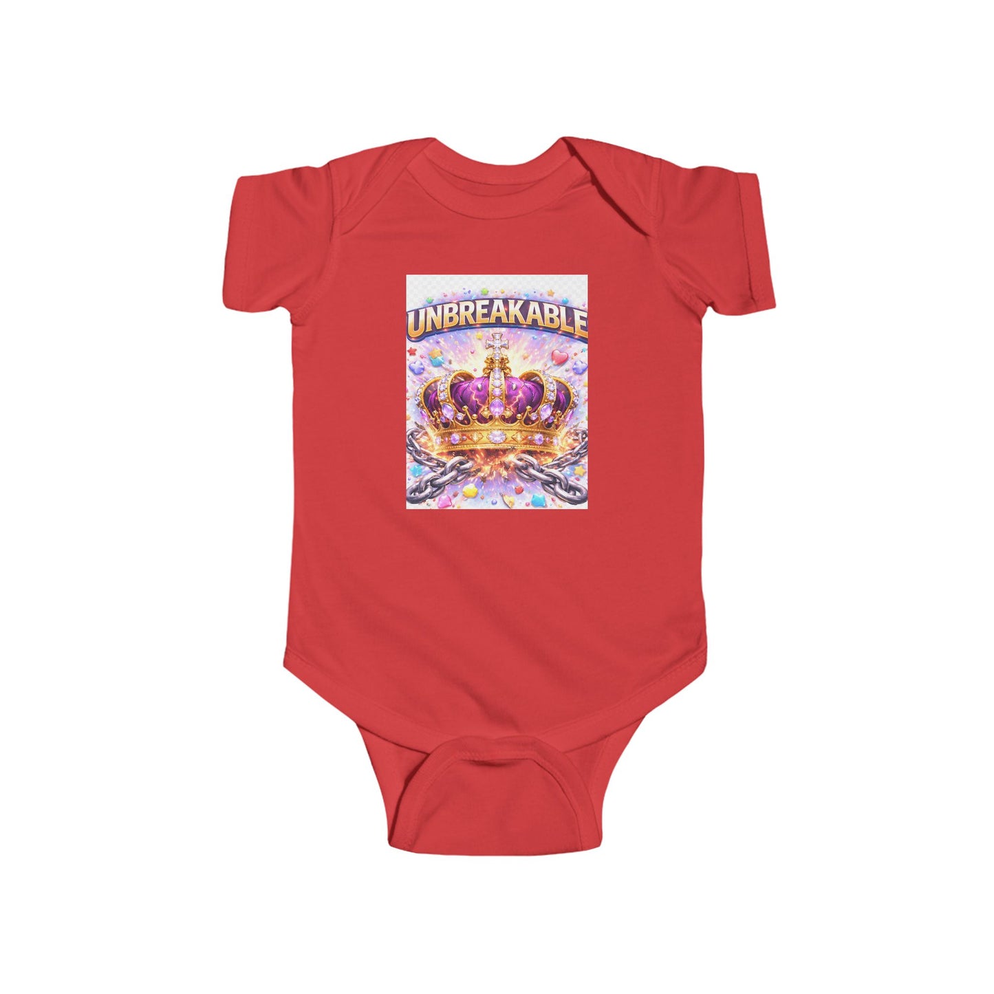 Unbreakable Crown Infant Bodysuit — Baby Onesie with Royal Crown Graphic