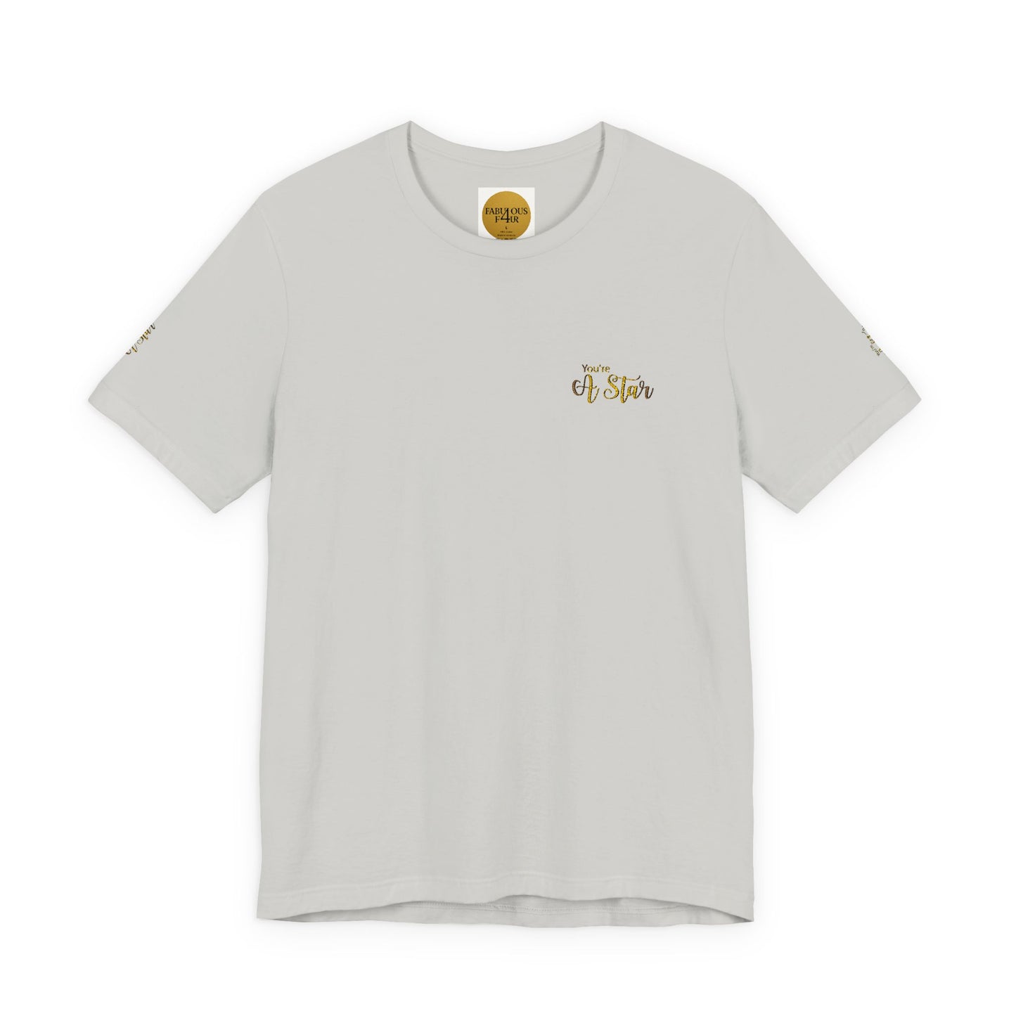 White Bee Graphic Tee — Small Chest & Sleeve Floral Bee Design