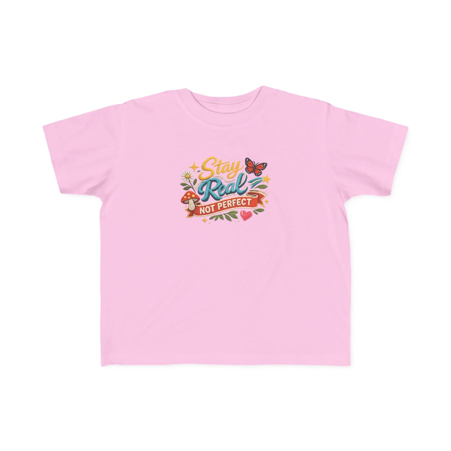 Dream Big Babe Toddler Tee | Retro Floral Butterfly Graphic