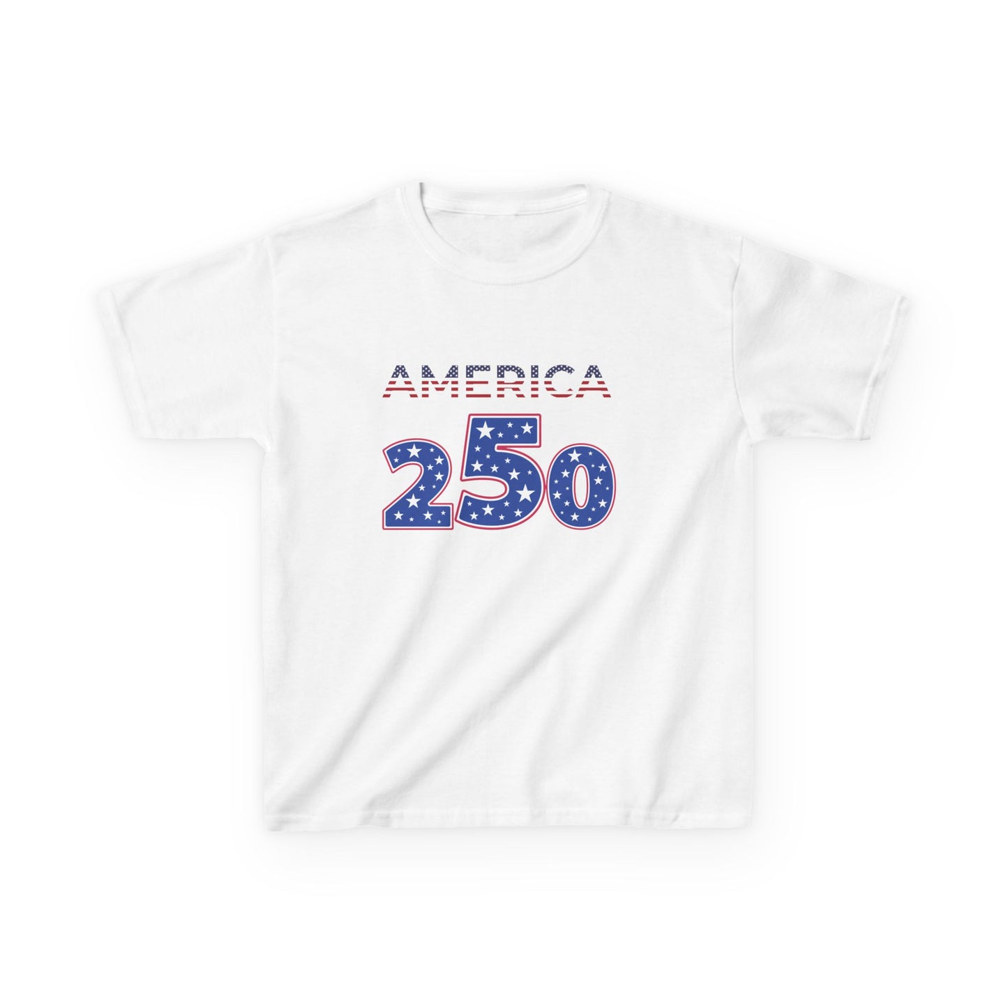 America 250 Kids Tee | Patriotic Fireworks Fourth of July Shirt