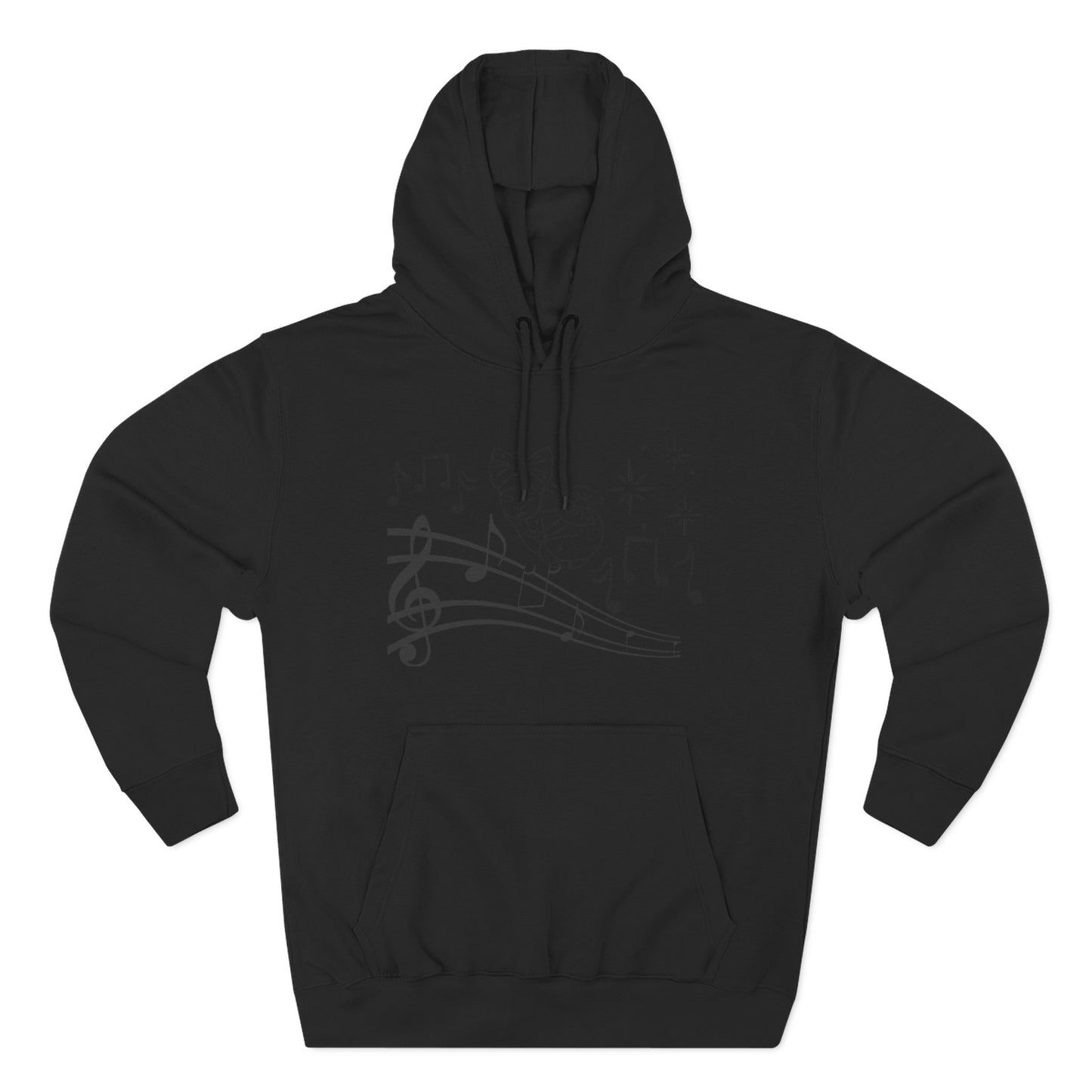 Musical Notes Hoodie – Cute Bunny on Staff Graphic Pullover