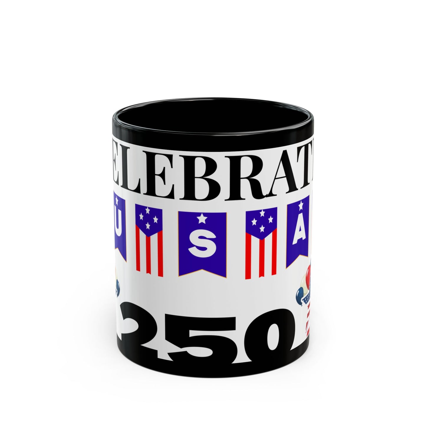 Celebrate USA 250 Mug | American Flag Fireworks Independence Day