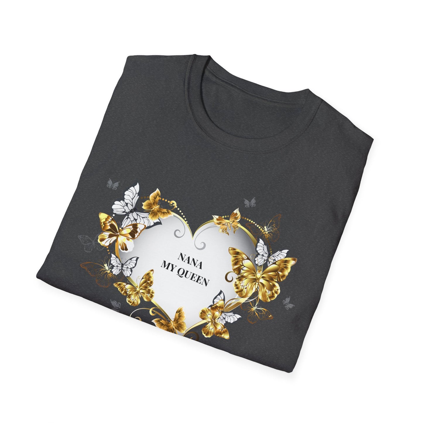 Nana My Queen Butterfly Heart T-Shirt — Grandma Mother's Day Gift