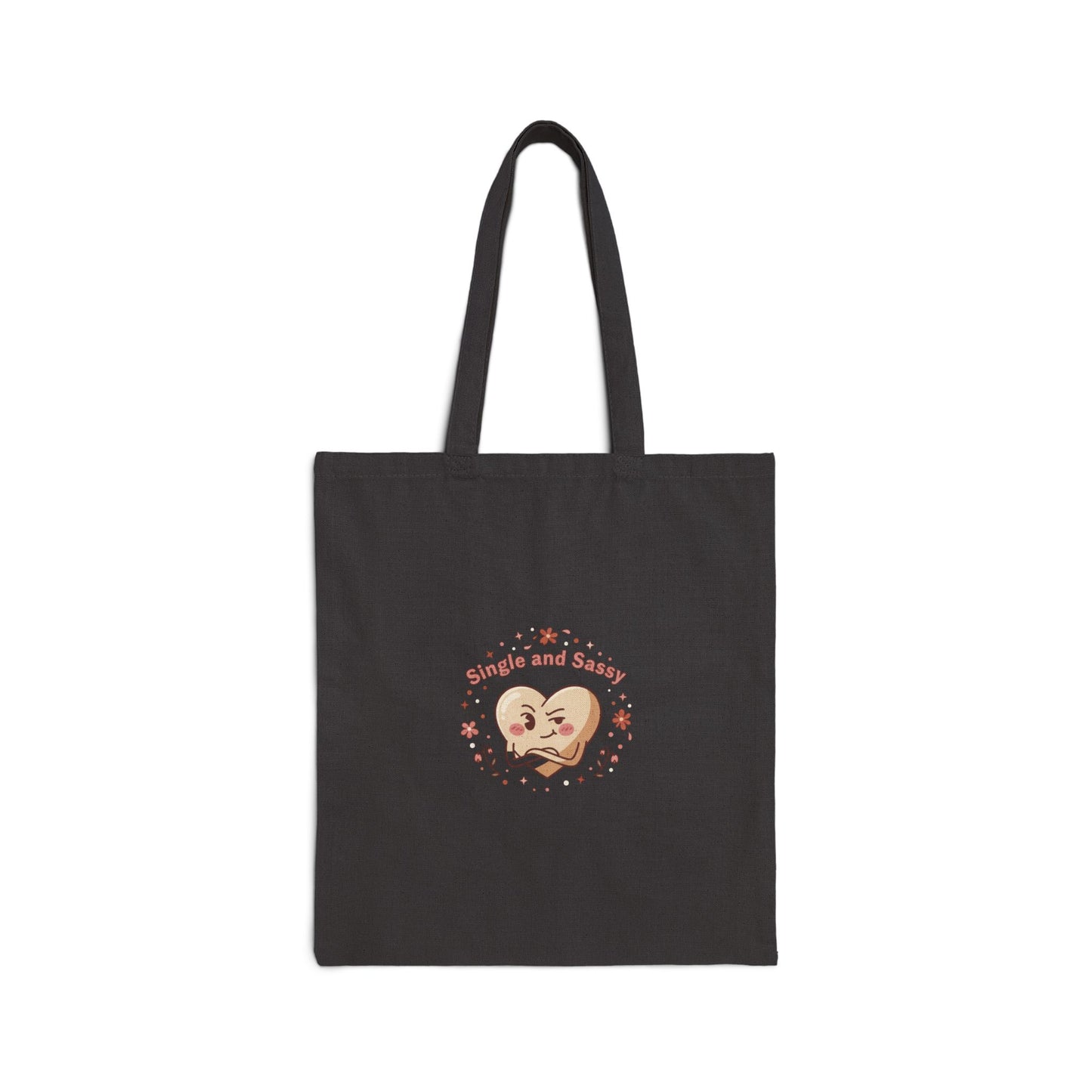 Single and Snack Heart Tote | Anti Valentine, Funny Single Humor Tote