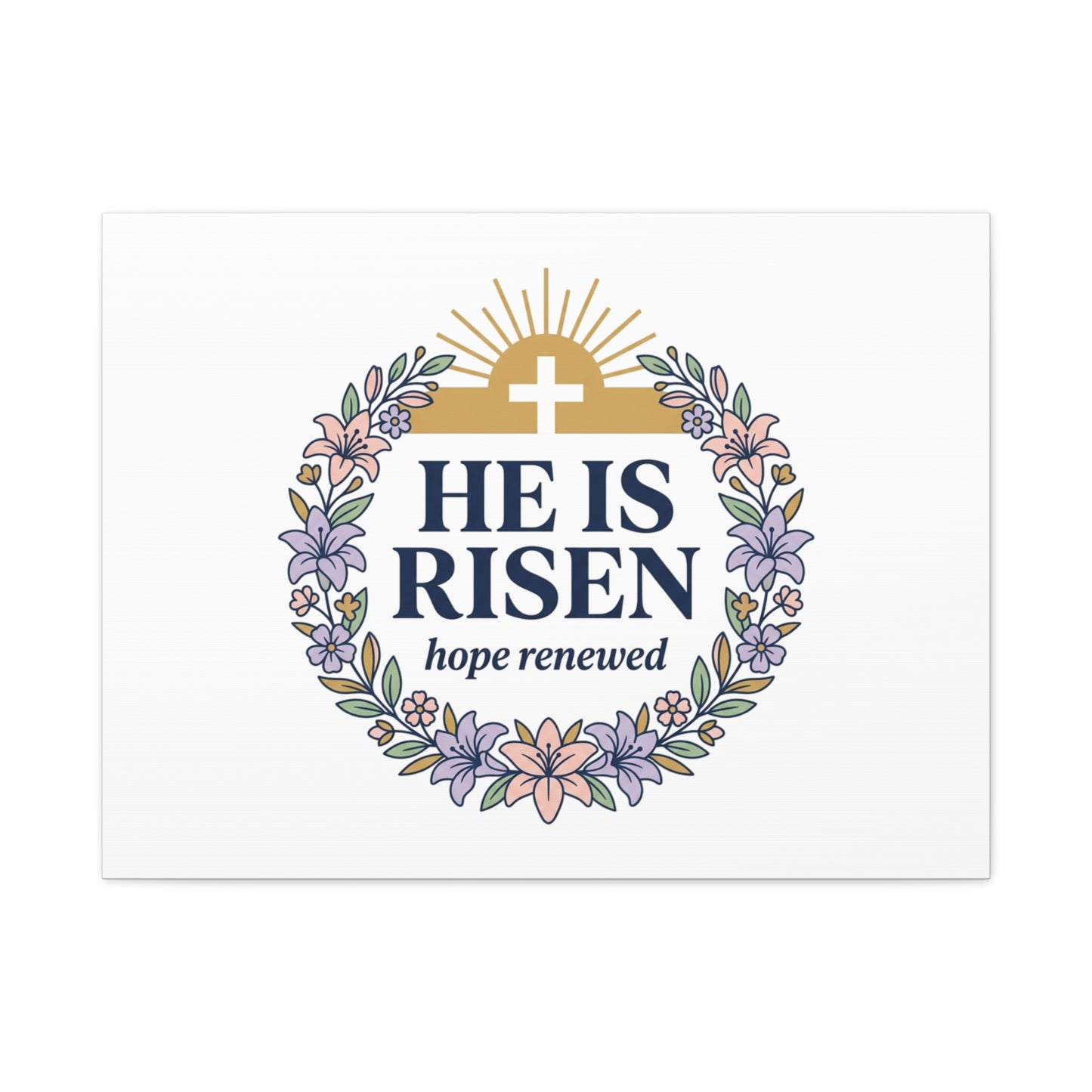 He Is Risen Canvas | Christian Easter Wall Art, Resurrection Scripture
