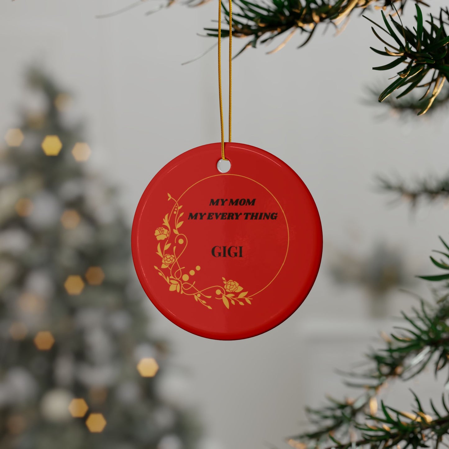 My Mom My Everything Gigi Ceramic Ornament | Round Double-Sided