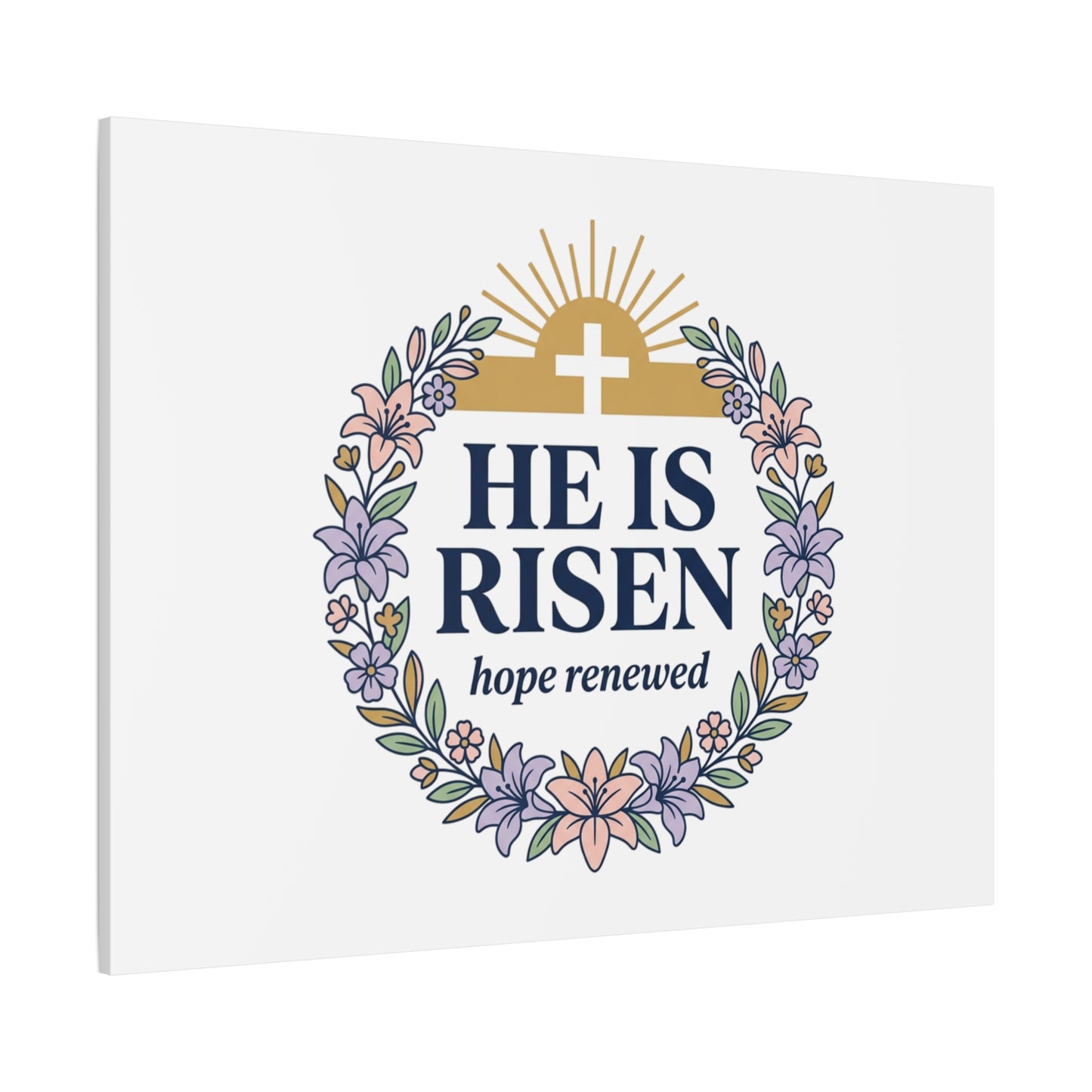 He Is Risen Canvas | Christian Easter Wall Art, Resurrection Scripture