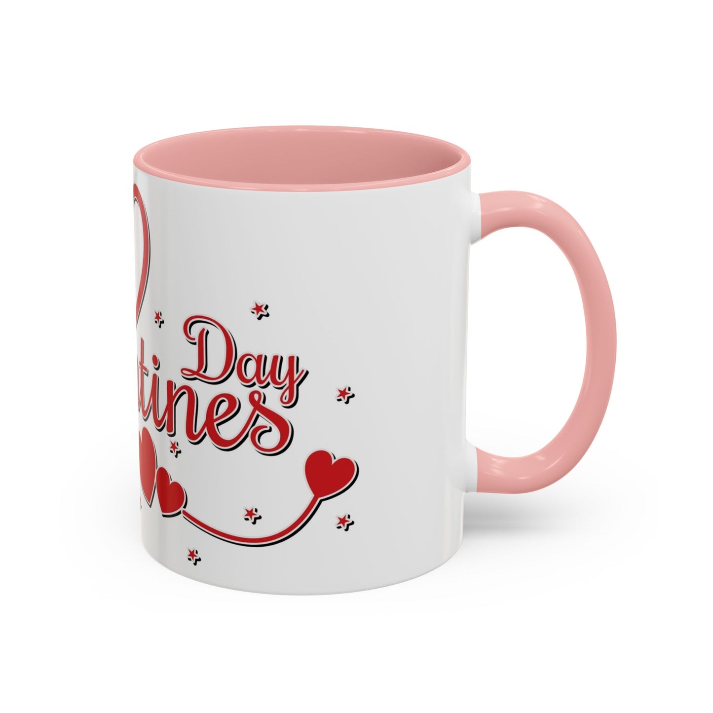 Happy Valentine's Day Heart Design Mug | Accent Coffee Mug 11oz/15oz