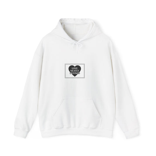 Love Seals Nothing Hoodie | editorial black and white love print, minimal typography