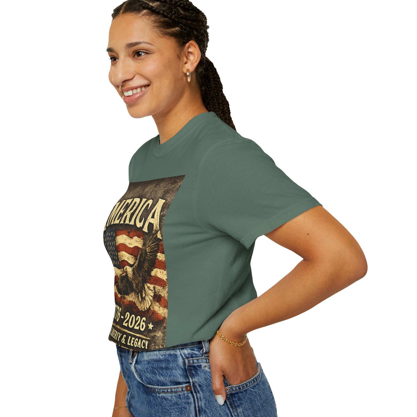 America 1776-2026 Vintage Flag Eagle T-shirt