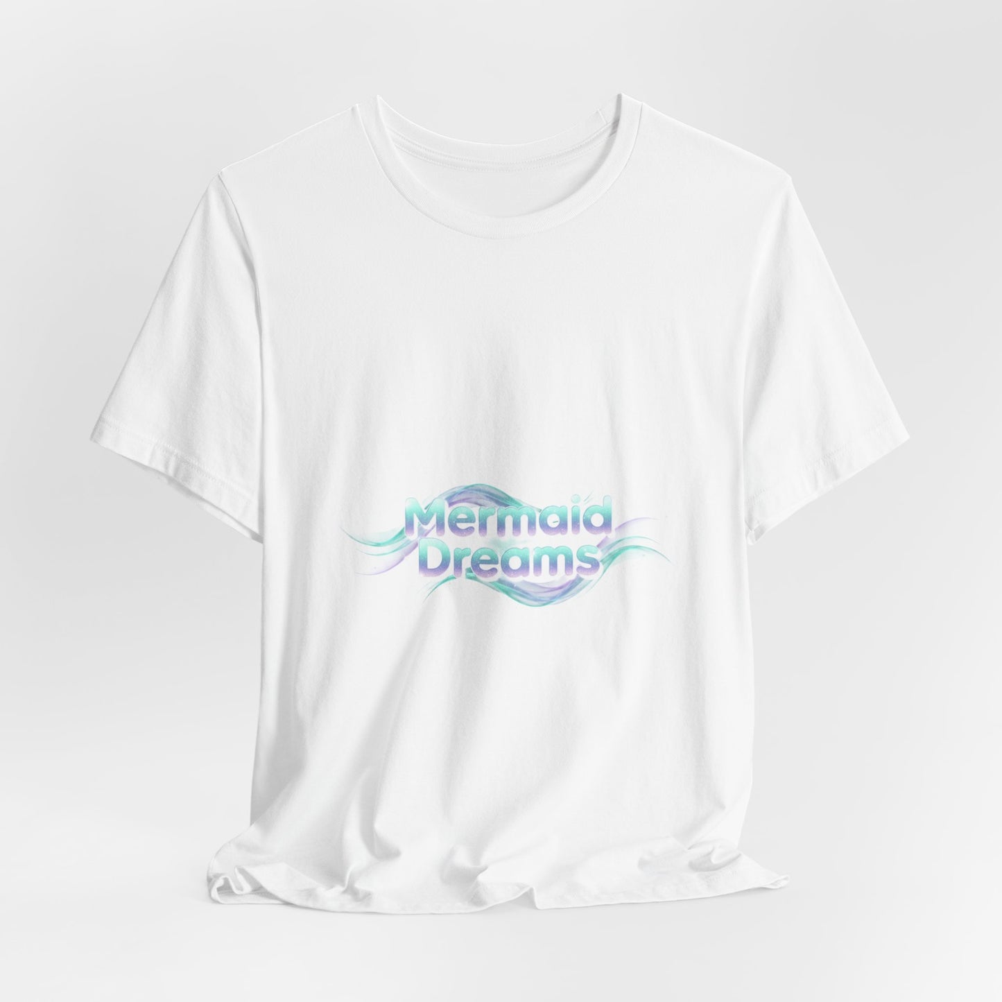 Mermaid Dreams tee | iridescent text, pearly word accent